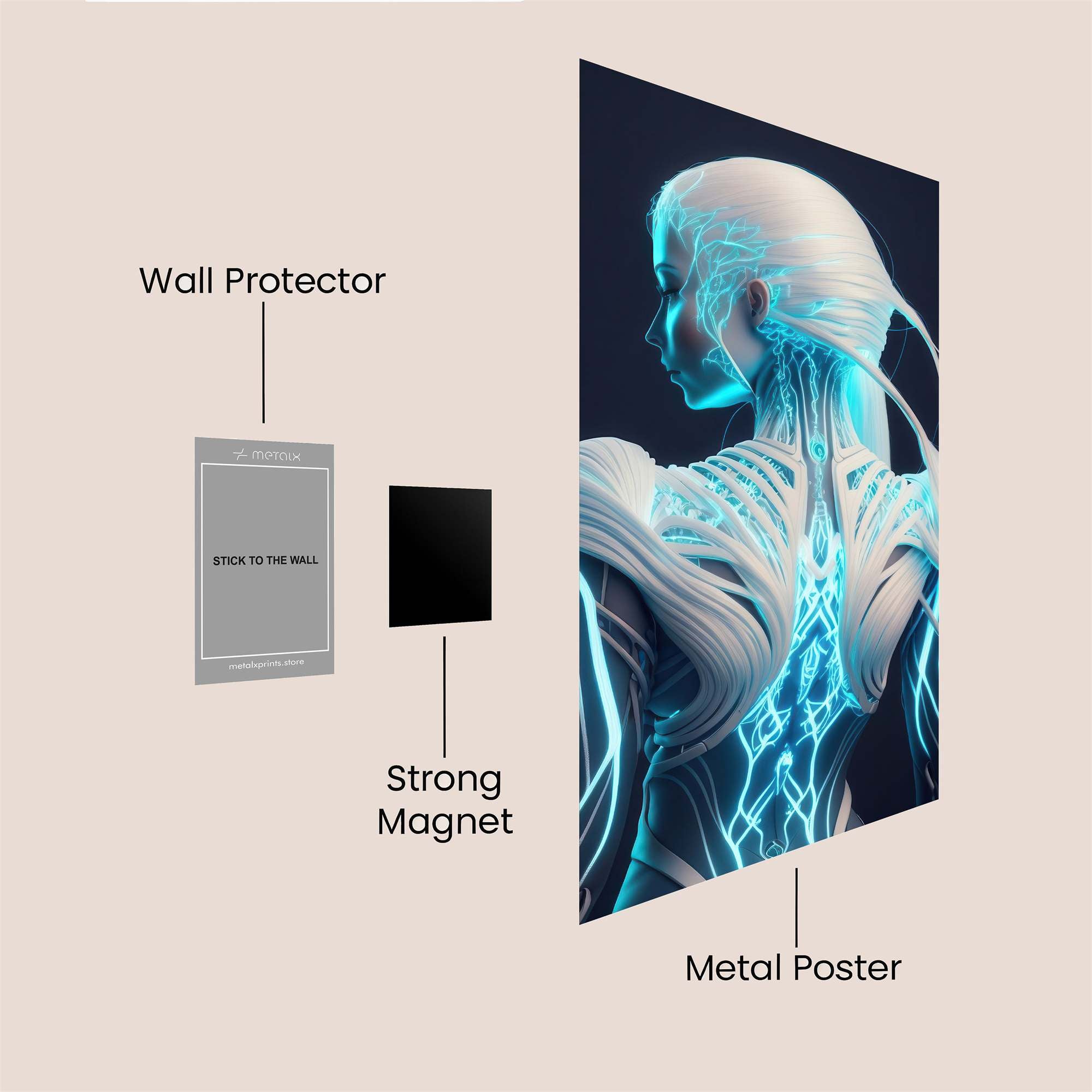 Cyber Serenity Safe Wall Magnetic / M