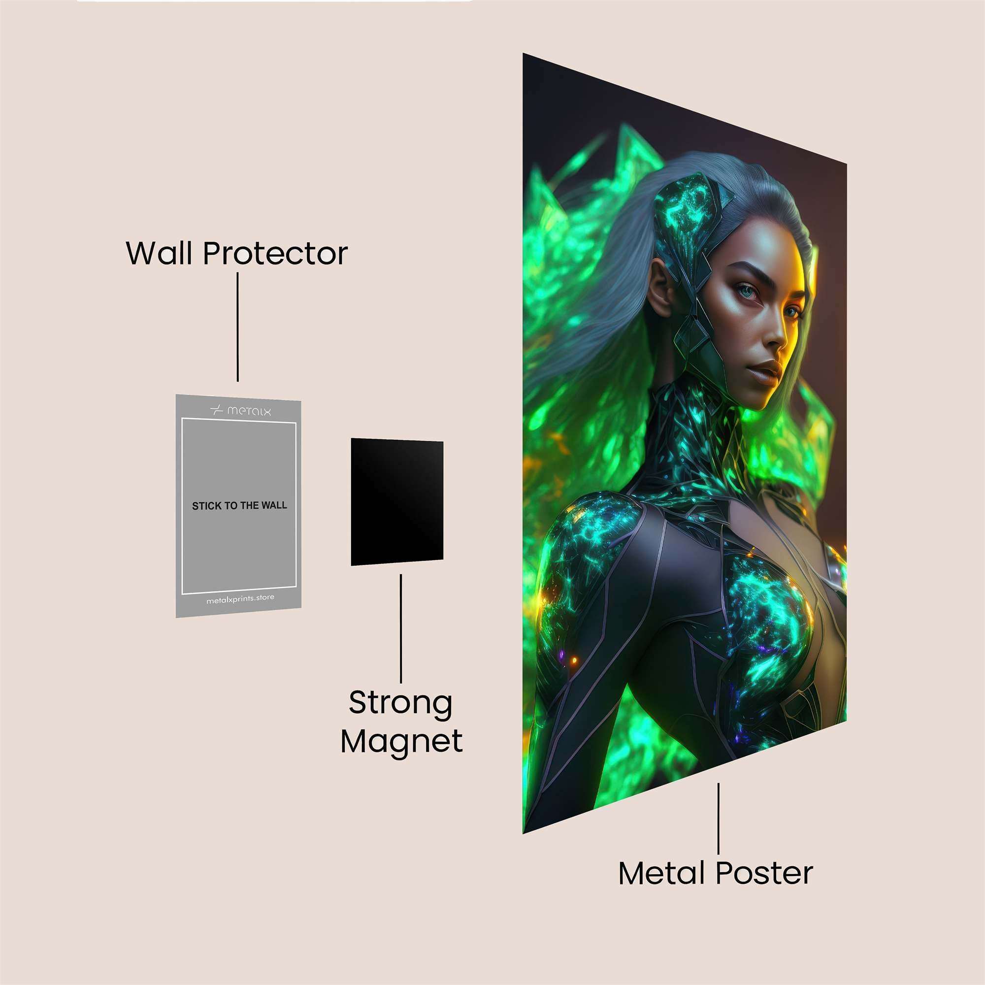 Cyber Enchantress Safe Wall Magnetic / M