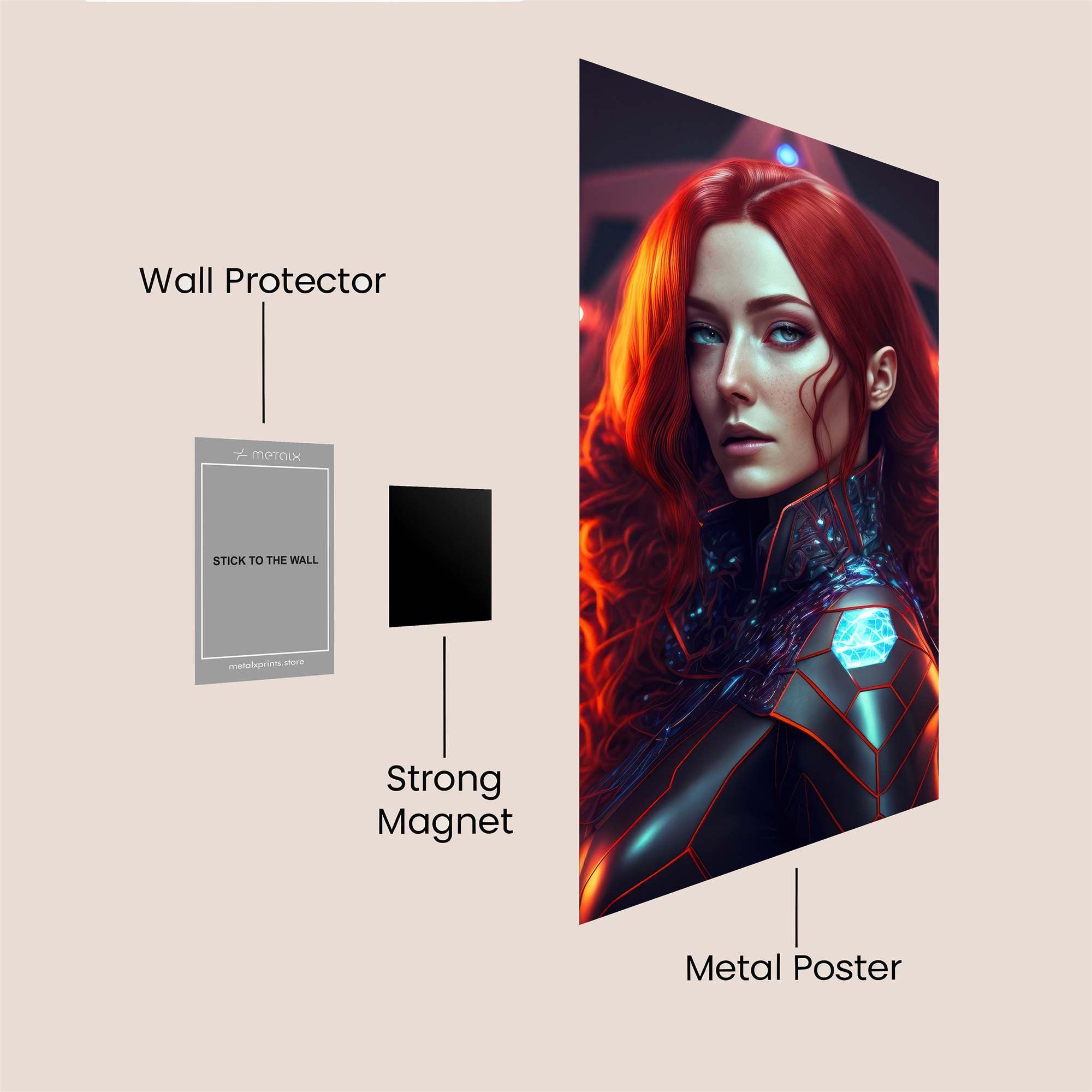 Mystic Warrior Safe Wall Magnetic / M