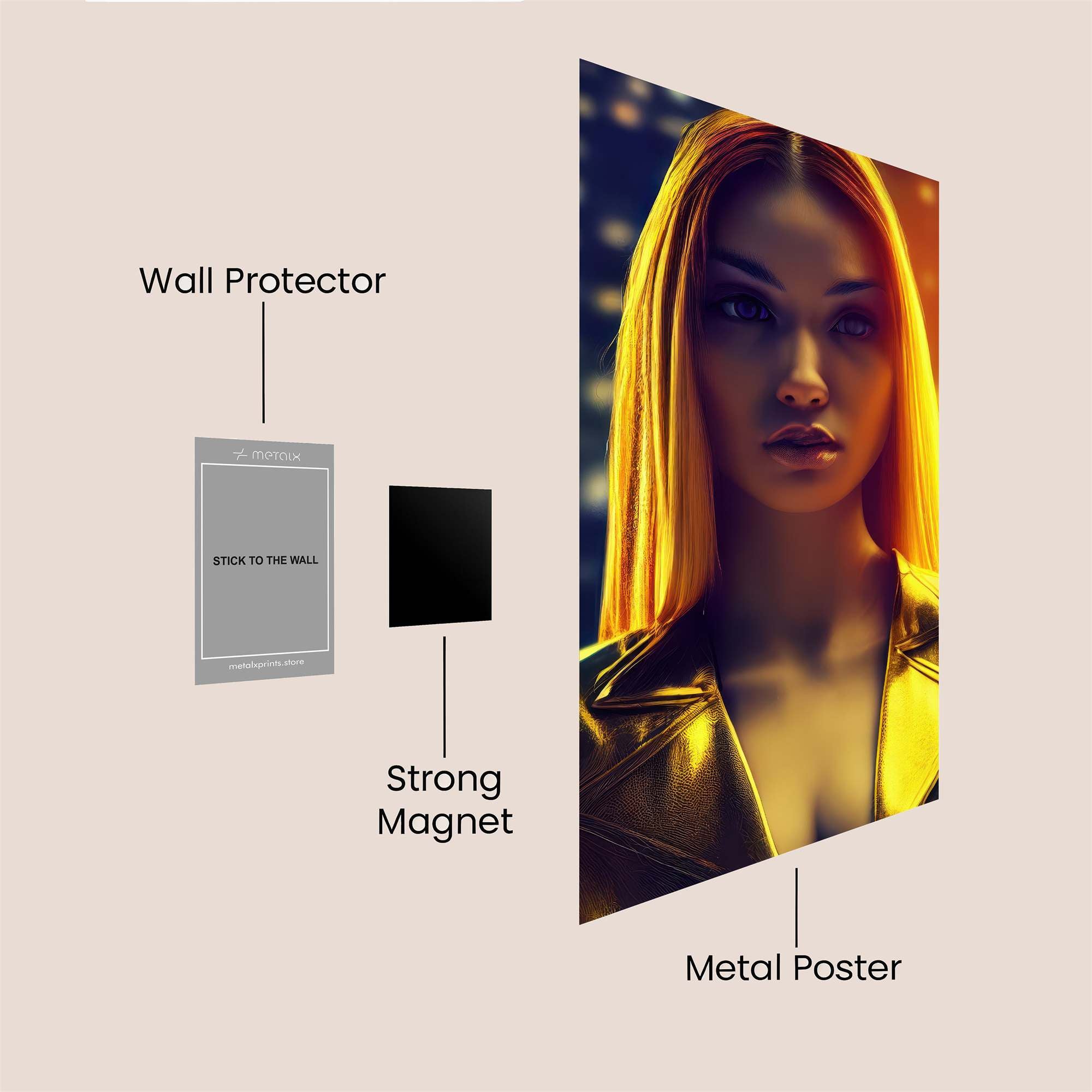 Golden Aura Safe Wall Magnetic / M