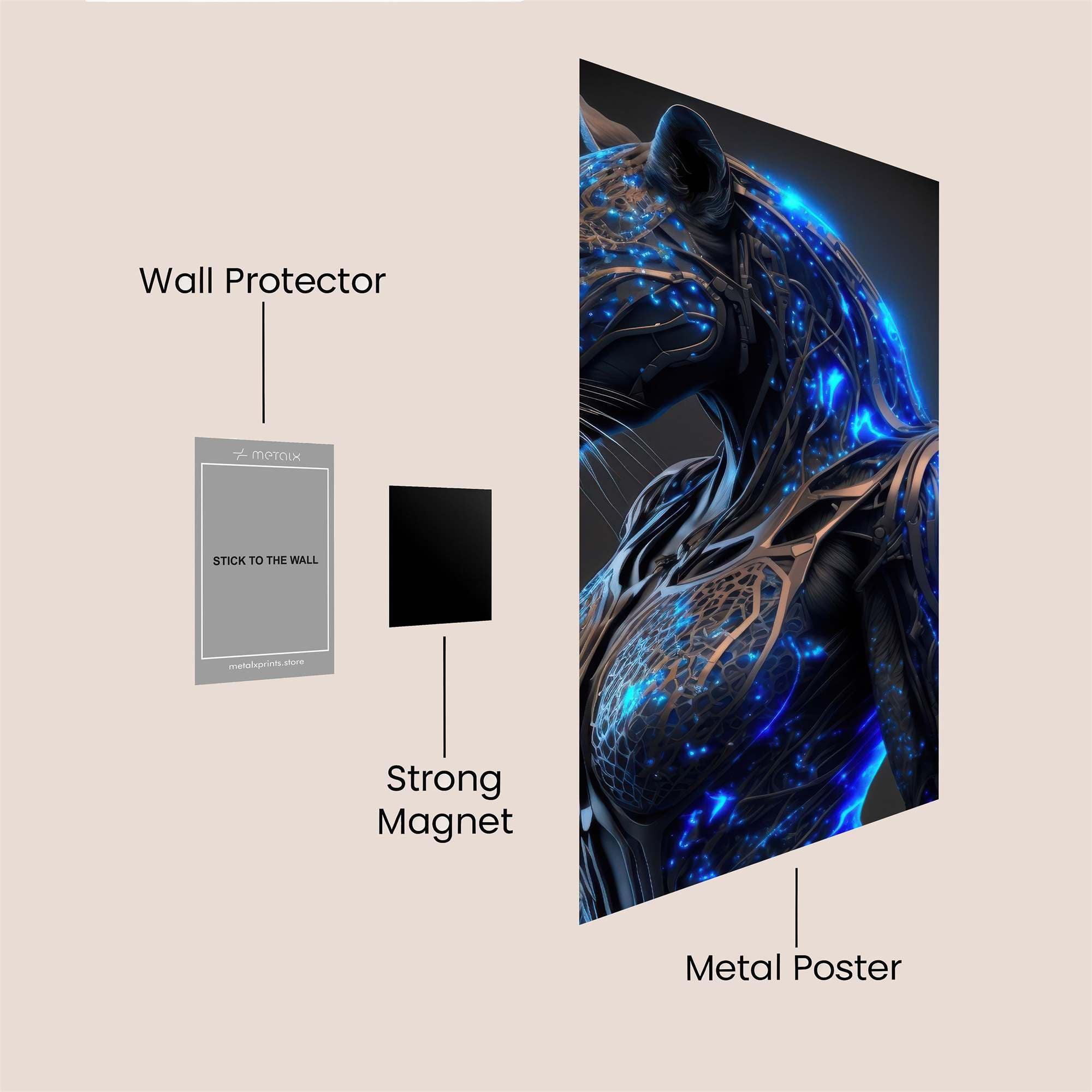 Cyber Panther Safe Wall Magnetic / M