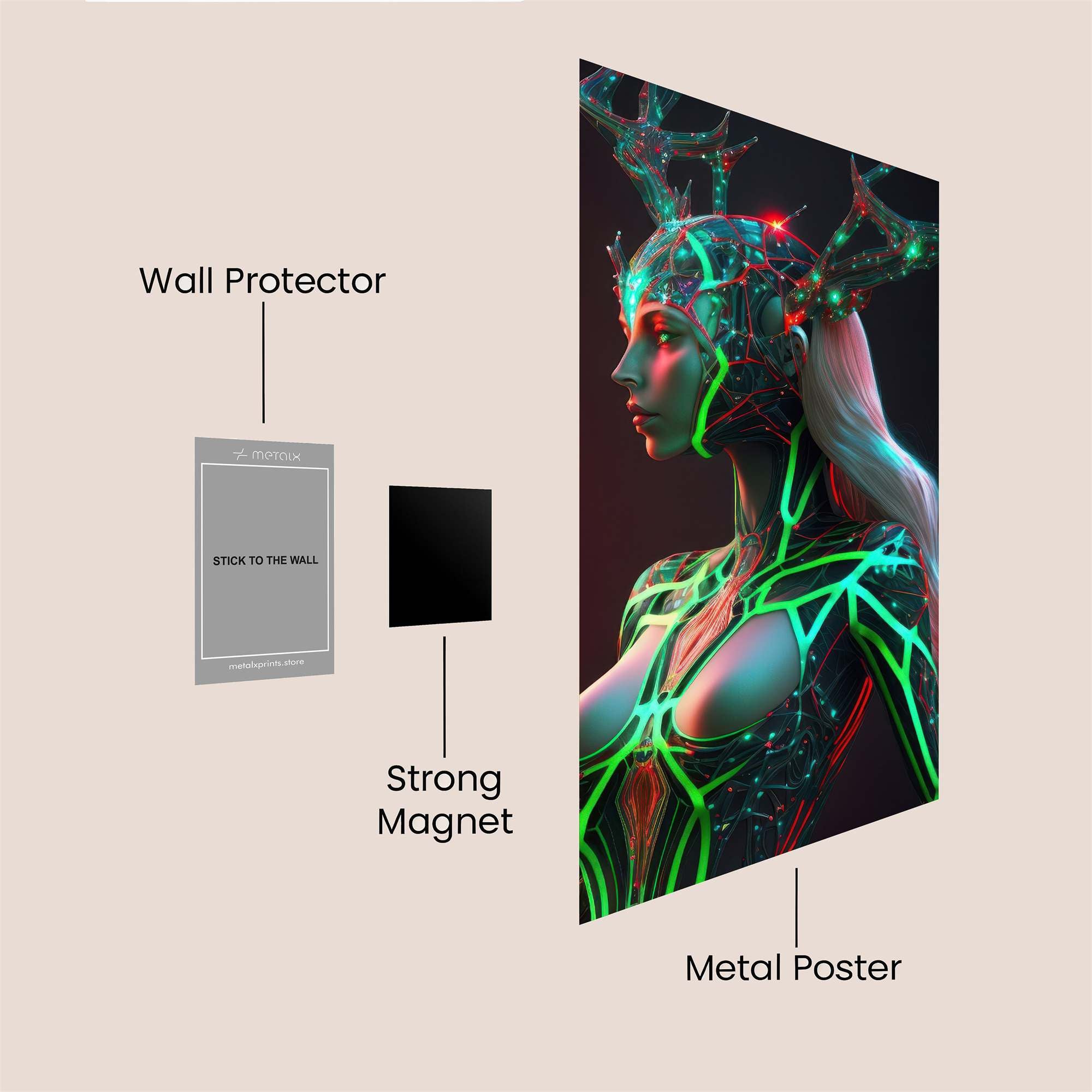 Neon Enchantress Safe Wall Magnetic / M