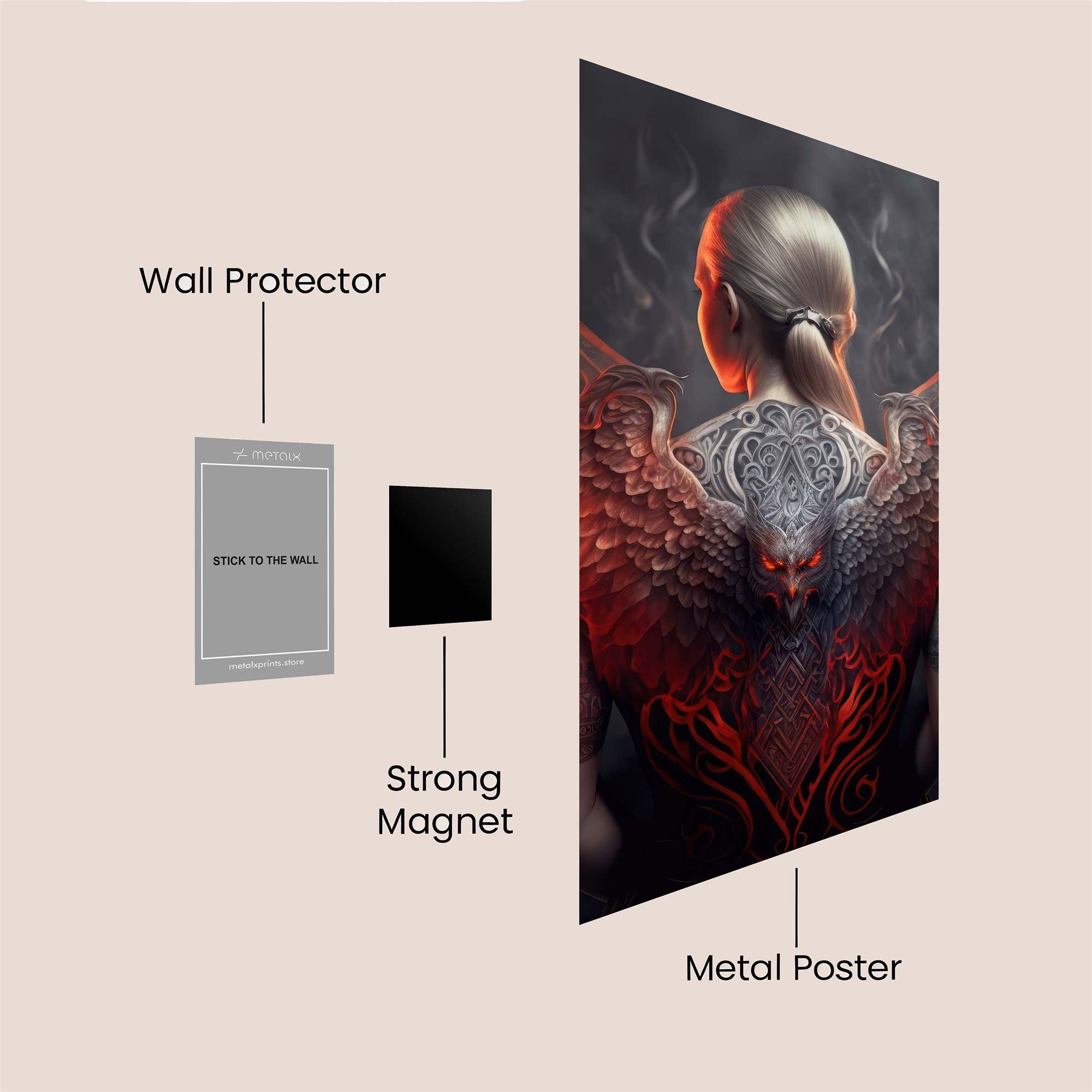 Phoenix Wrath Safe Wall Magnetic / M