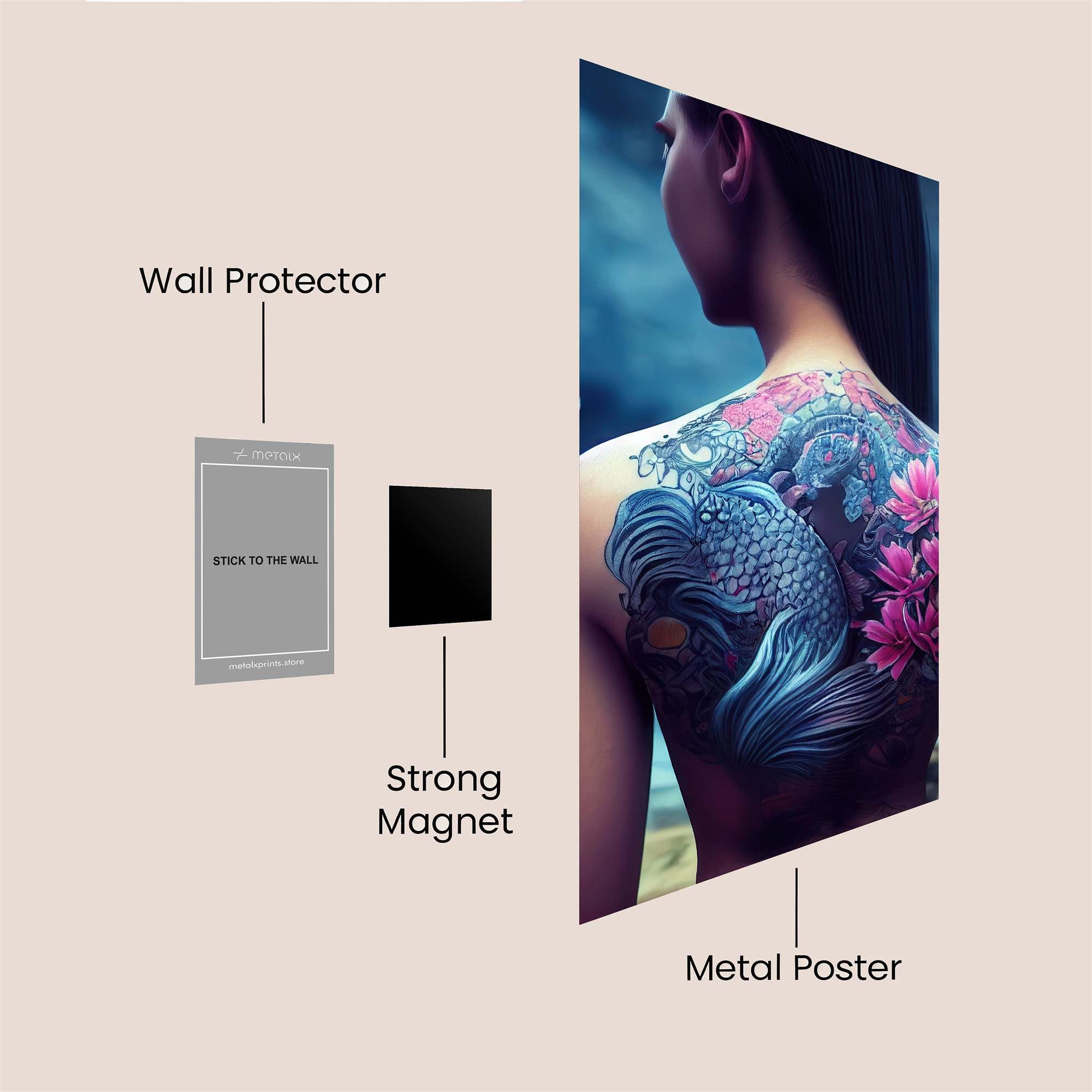 Koi Serenity Safe Wall Magnetic / M