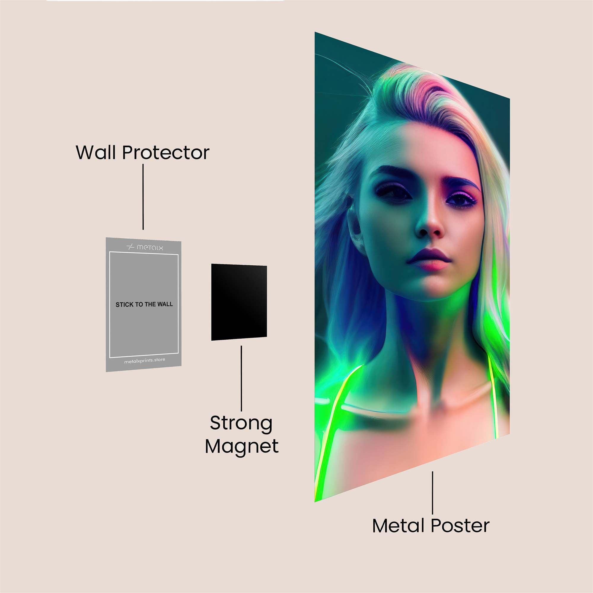 Neon Serenity Safe Wall Magnetic / M