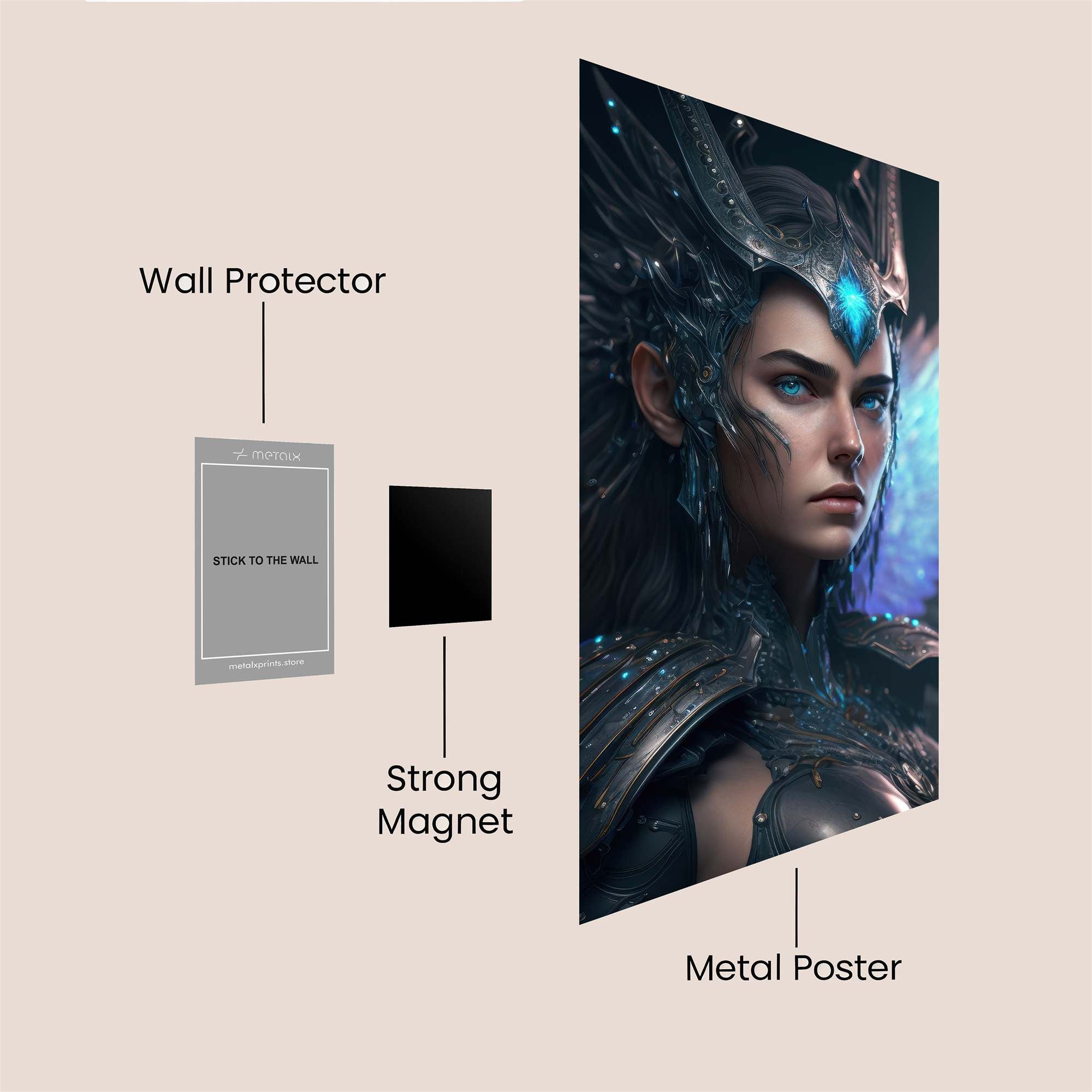 Queen Enigmatic Safe Wall Magnetic / M