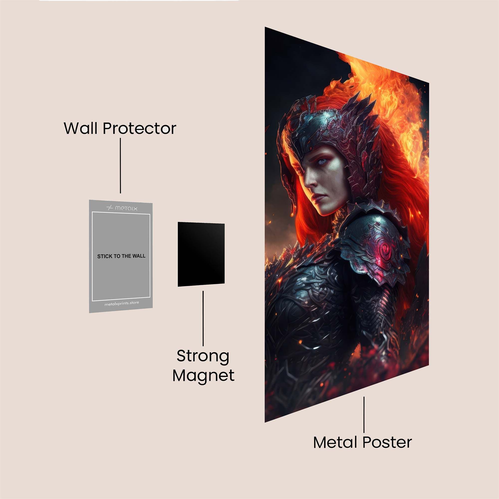 Phoenix Blaze Safe Wall Magnetic / M