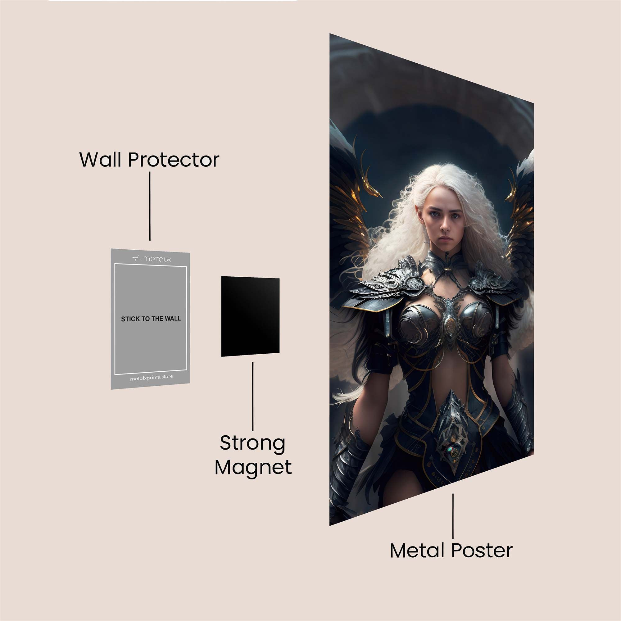 Angel Warrior Safe Wall Magnetic / M