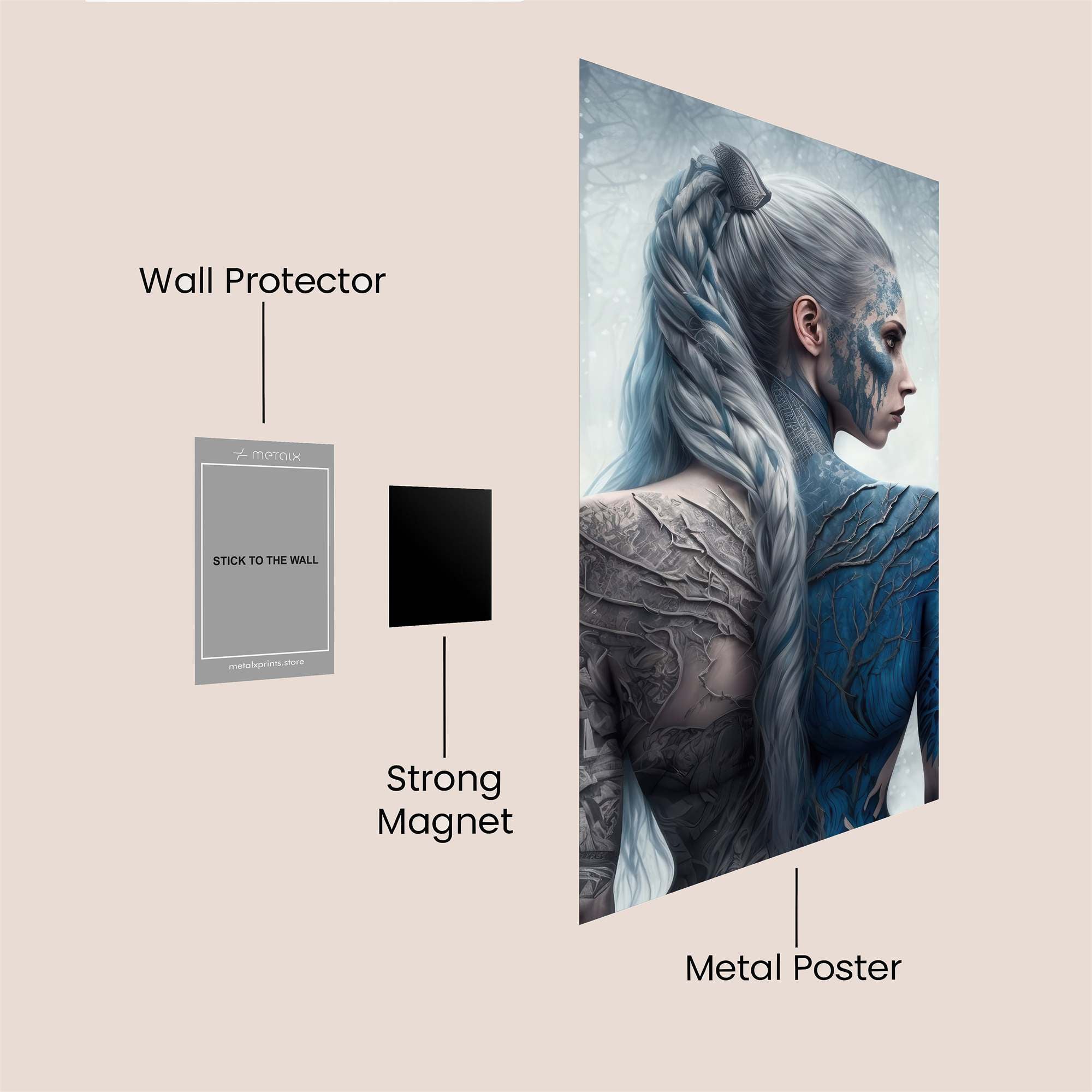 Frostbound Enigma Safe Wall Magnetic / M