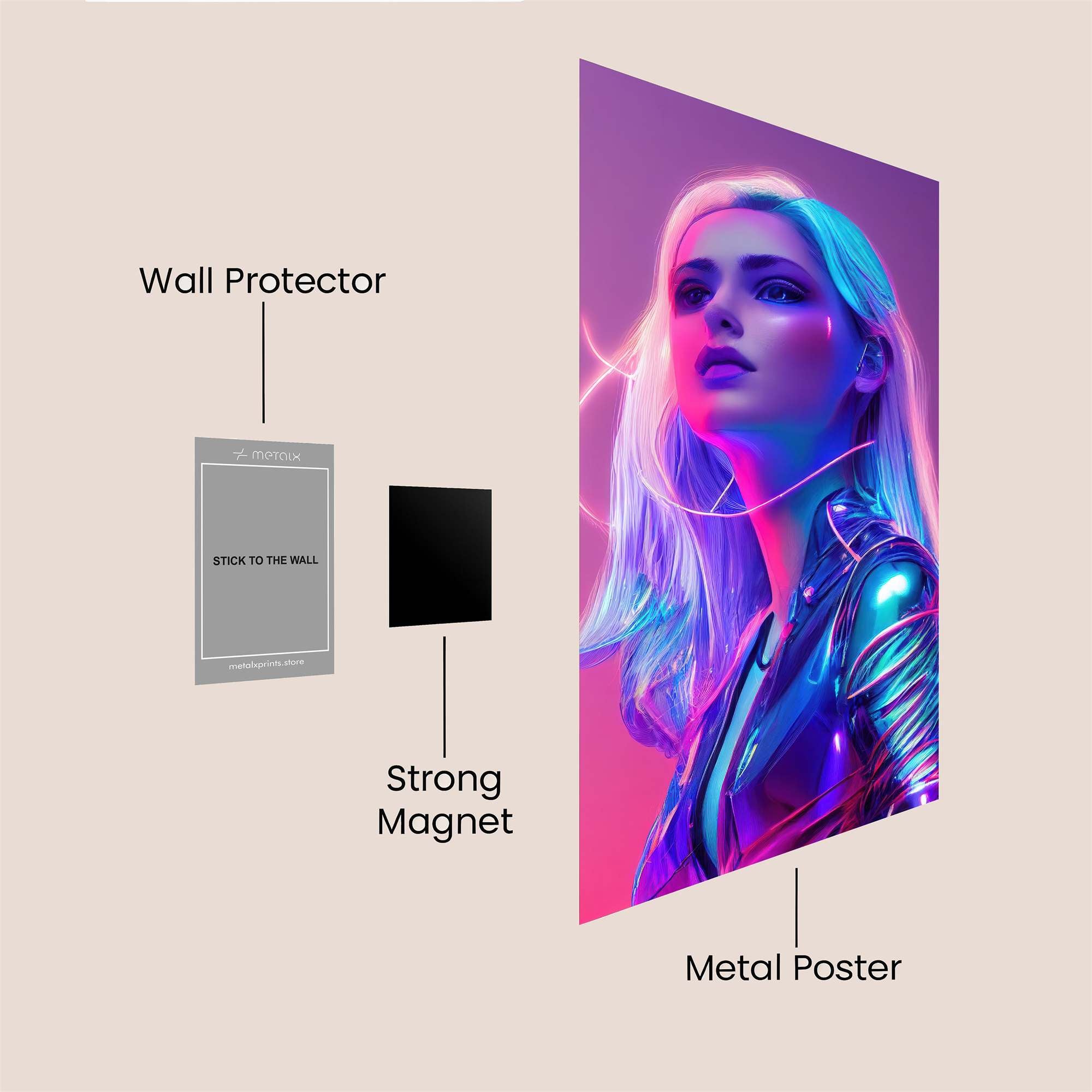 Cyber Serenity Safe Wall Magnetic / M