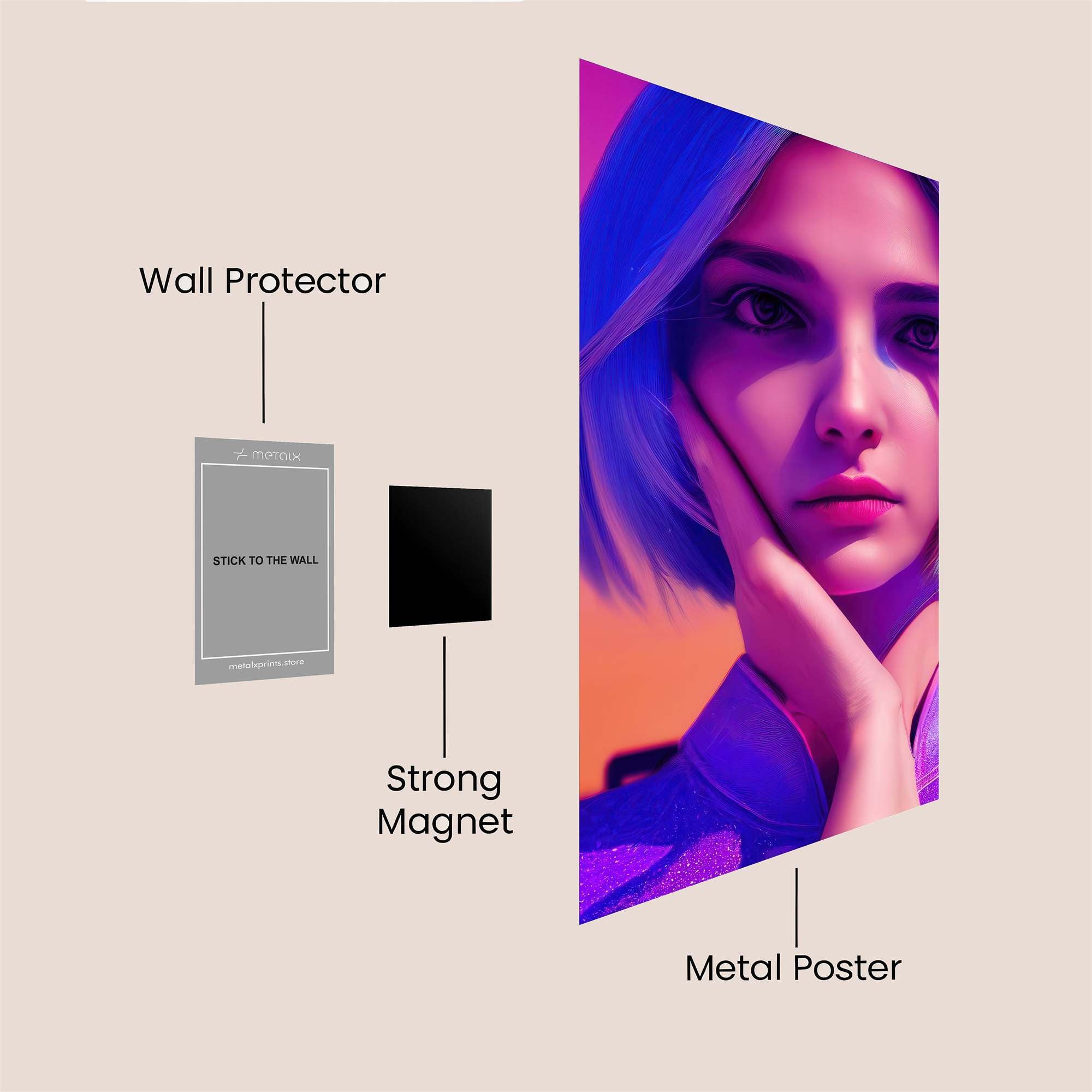 Neon Serenity Safe Wall Magnetic / M