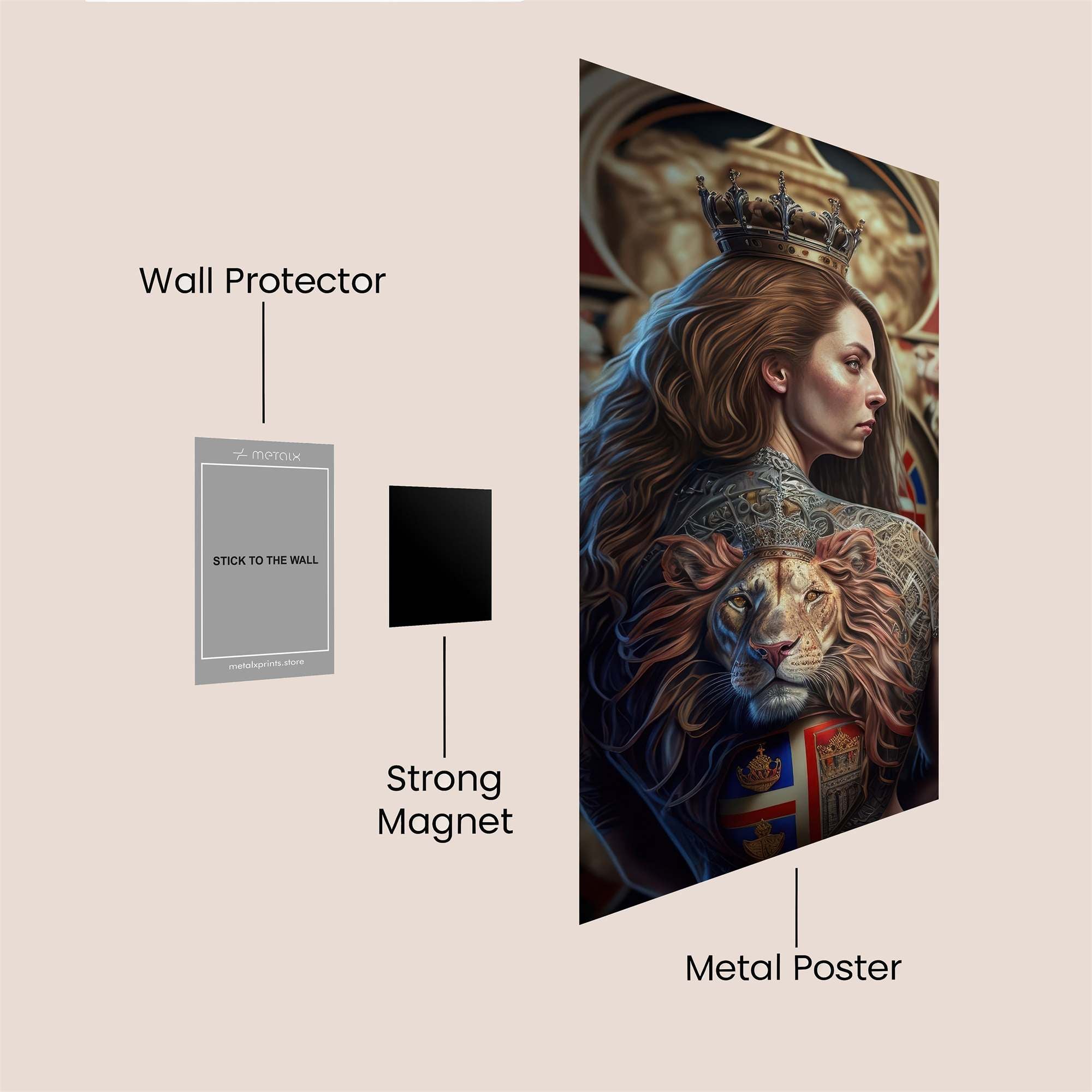 Lioness Regal Safe Wall Magnetic / M