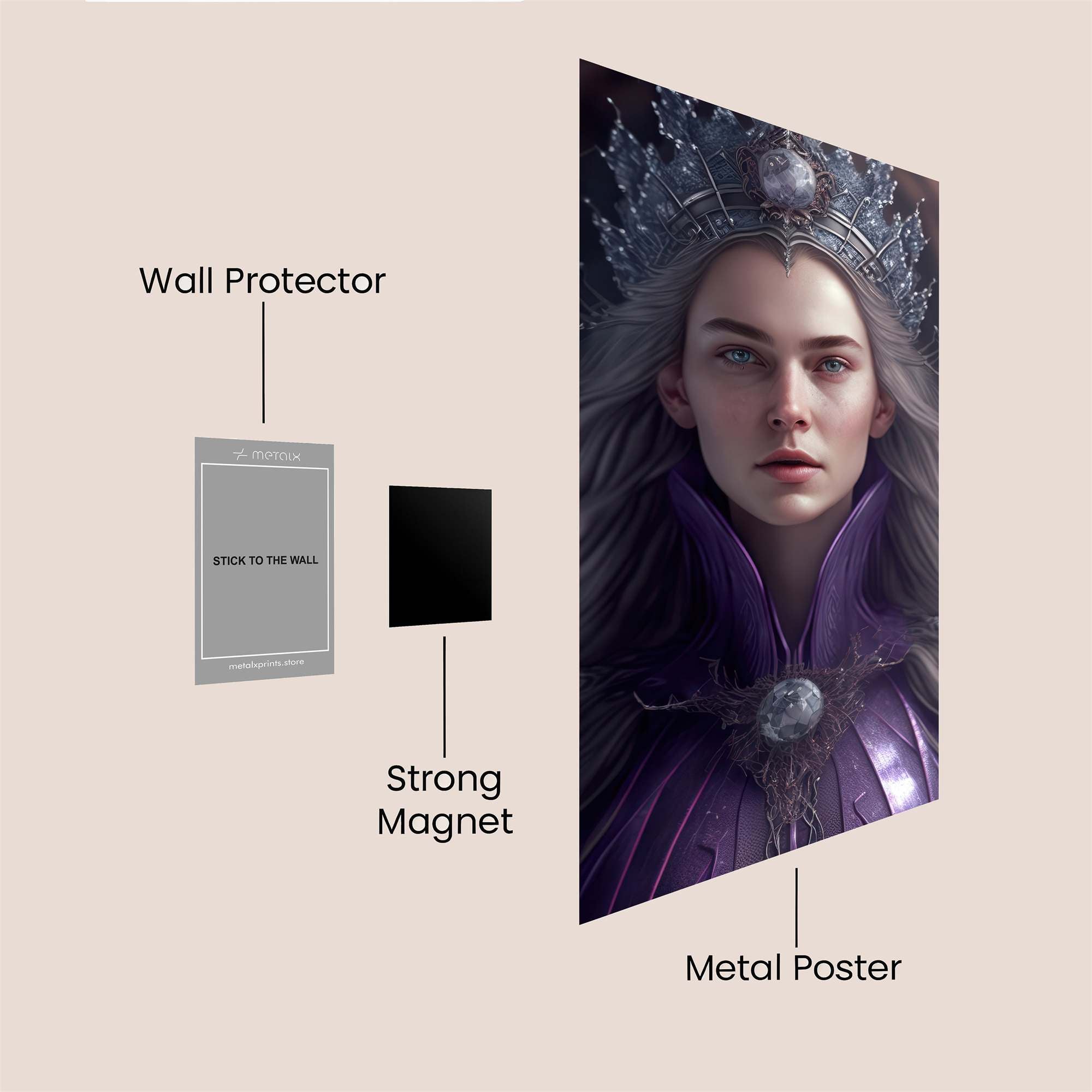 Queen Enigmatic Safe Wall Magnetic / M