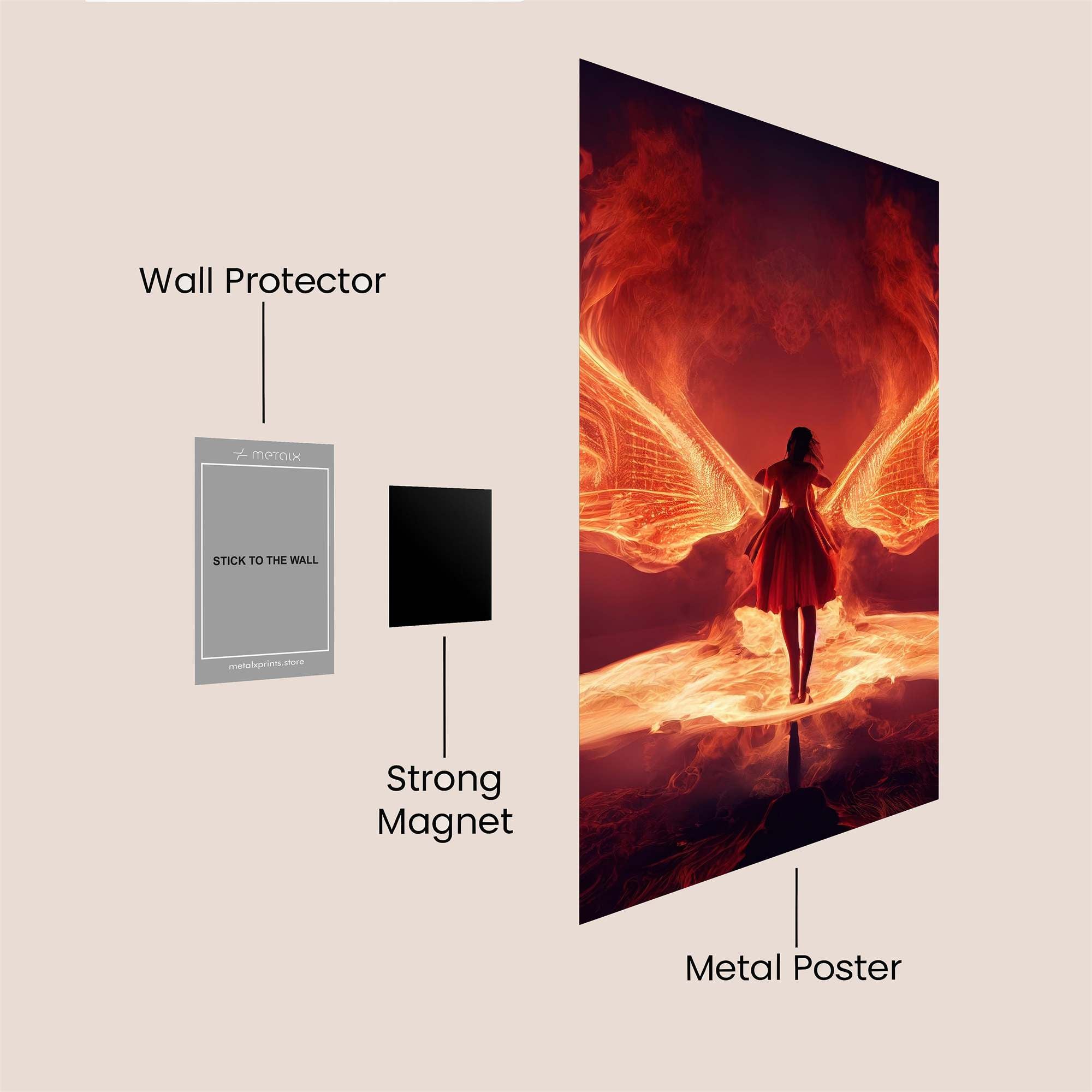 Phoenix Rebirth Safe Wall Magnetic / M