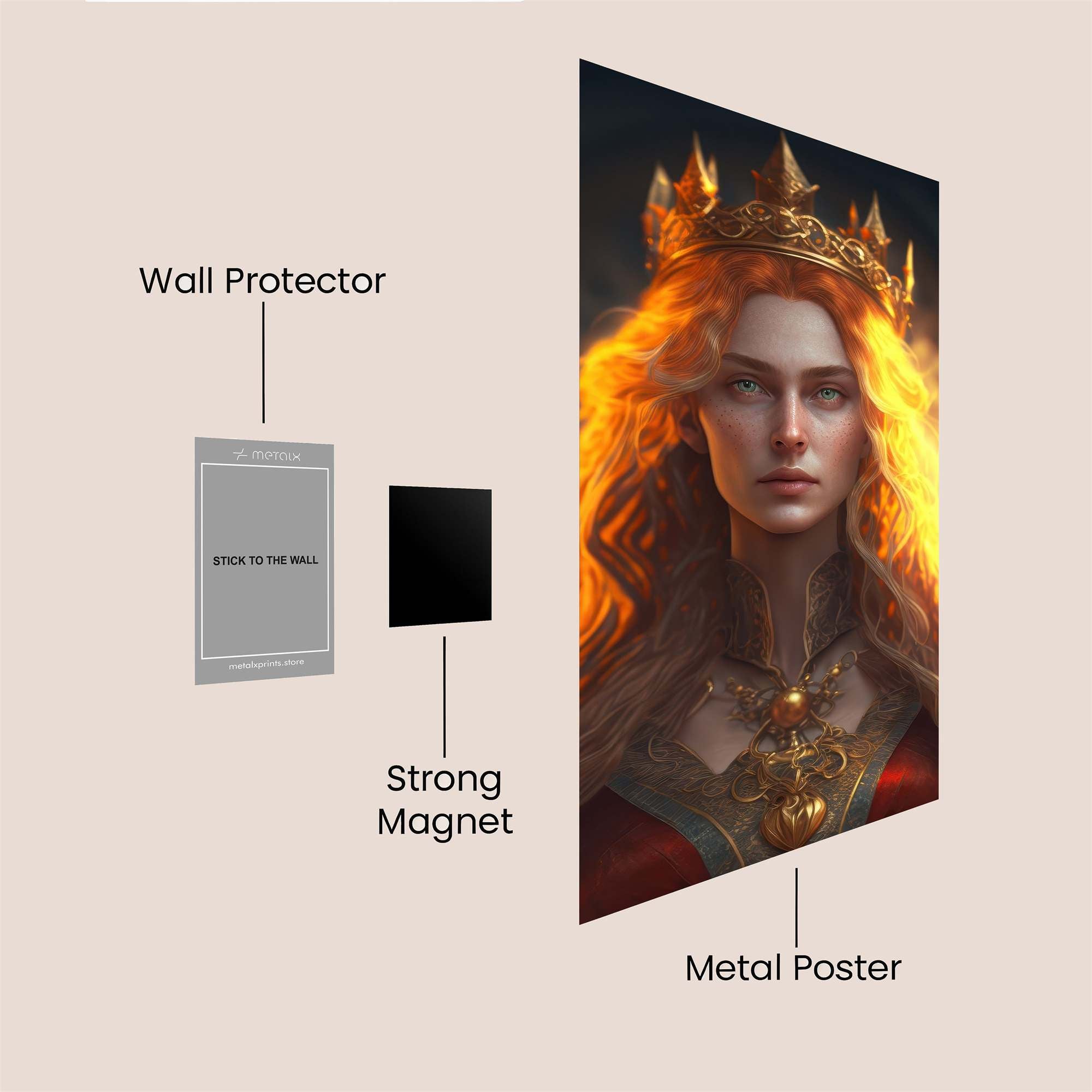 Queen Radiant Safe Wall Magnetic / M