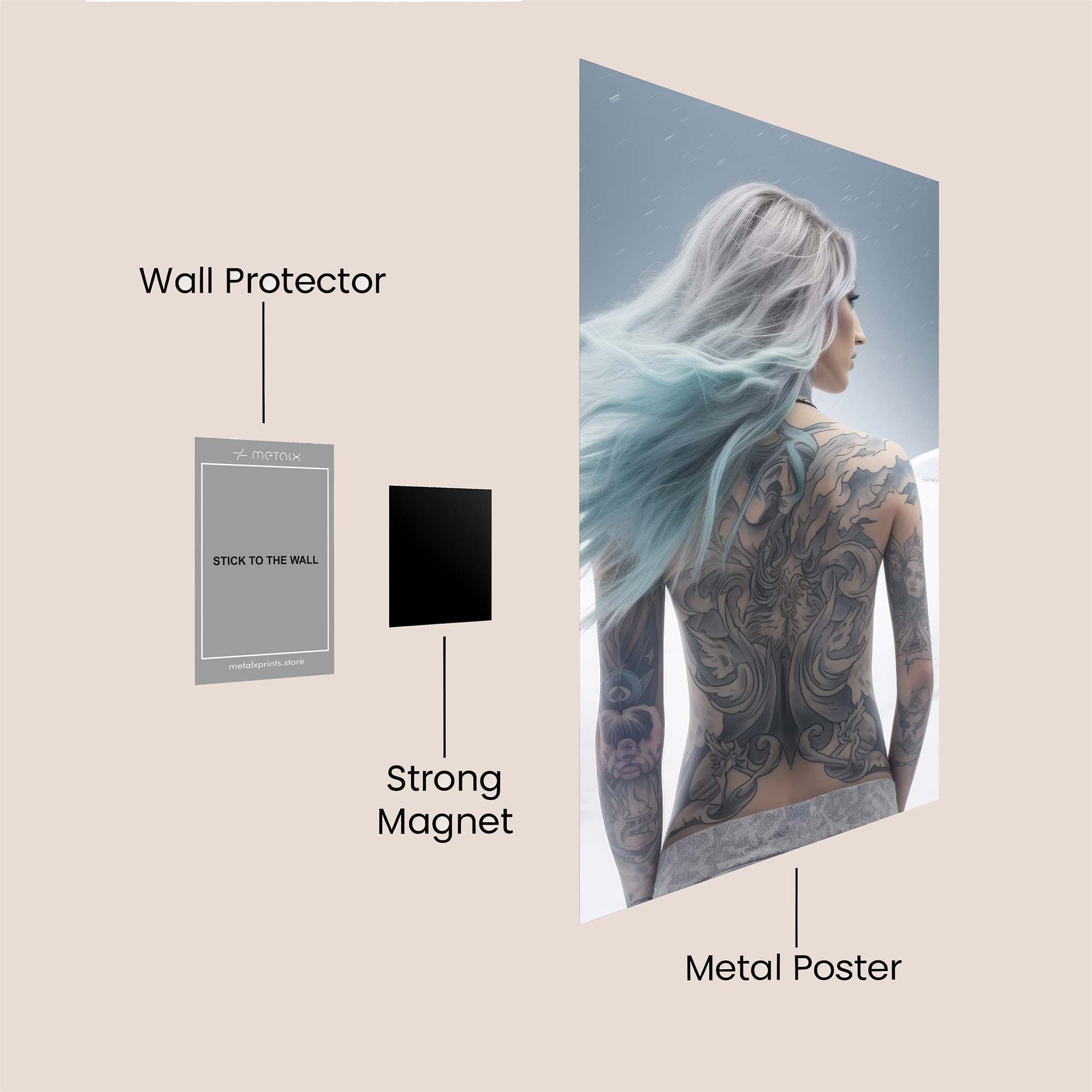 Frostbound Elegance Safe Wall Magnetic / M