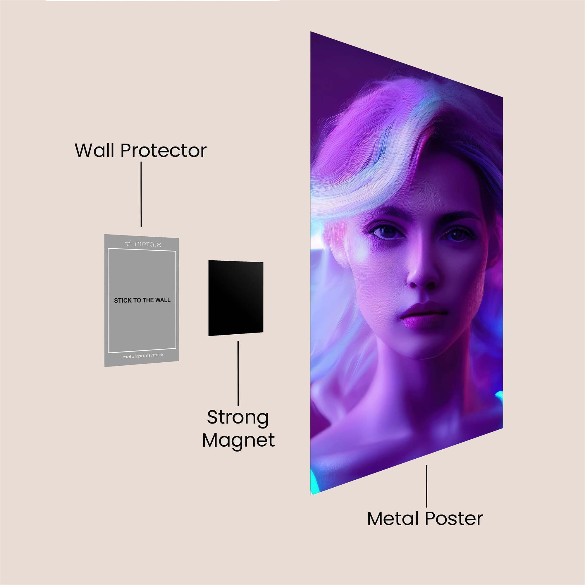 Neon Serenity Safe Wall Magnetic / M