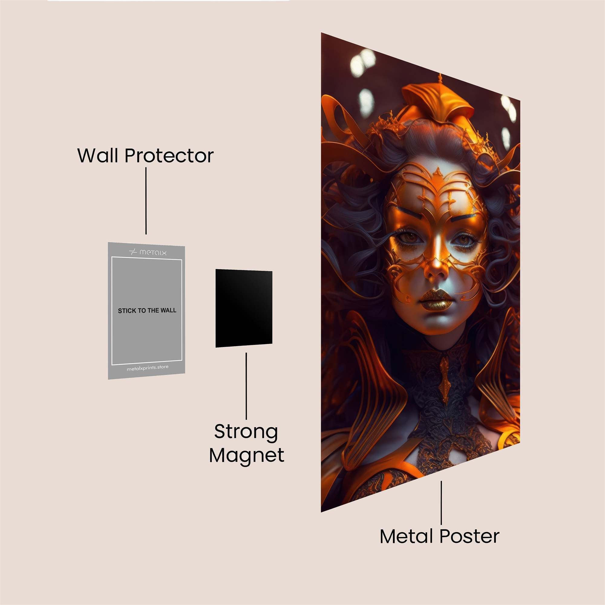 Golden Enigma Safe Wall Magnetic / M