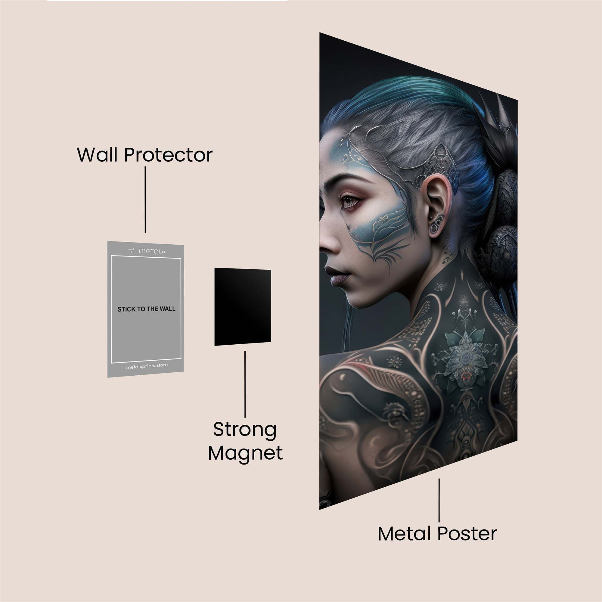 Tattooed Enigma Safe Wall Magnetic / M