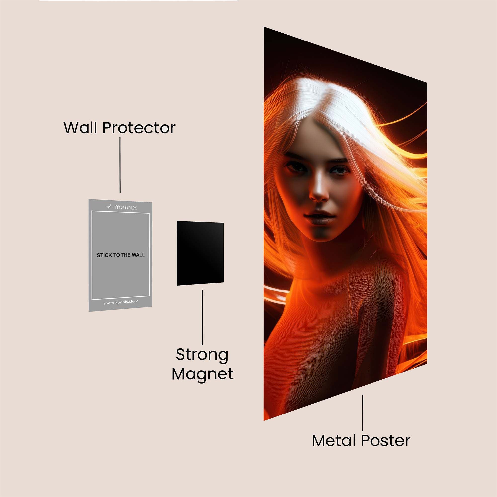 FlameWisp Safe Wall Magnetic / M