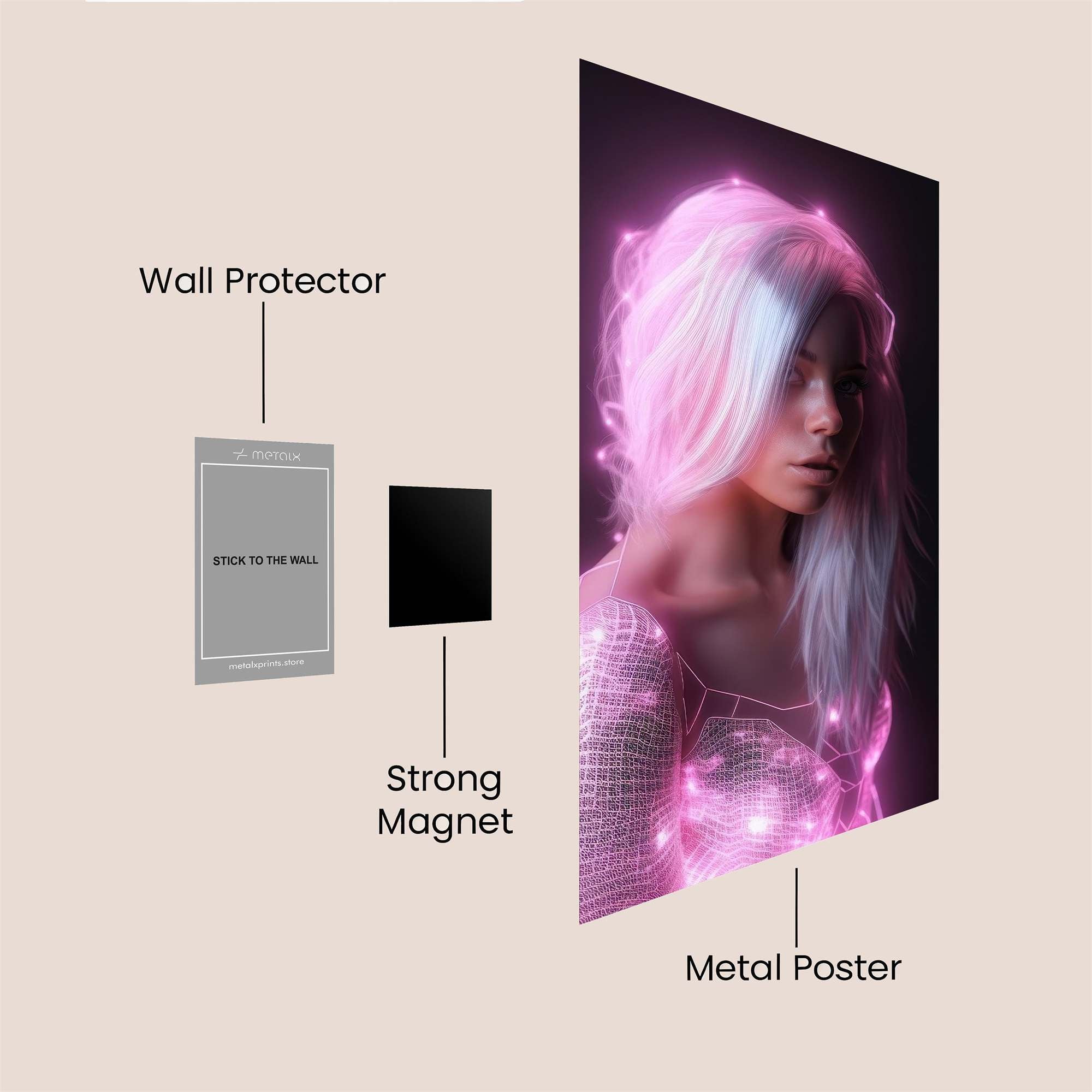 Neon Enigma Safe Wall Magnetic / M