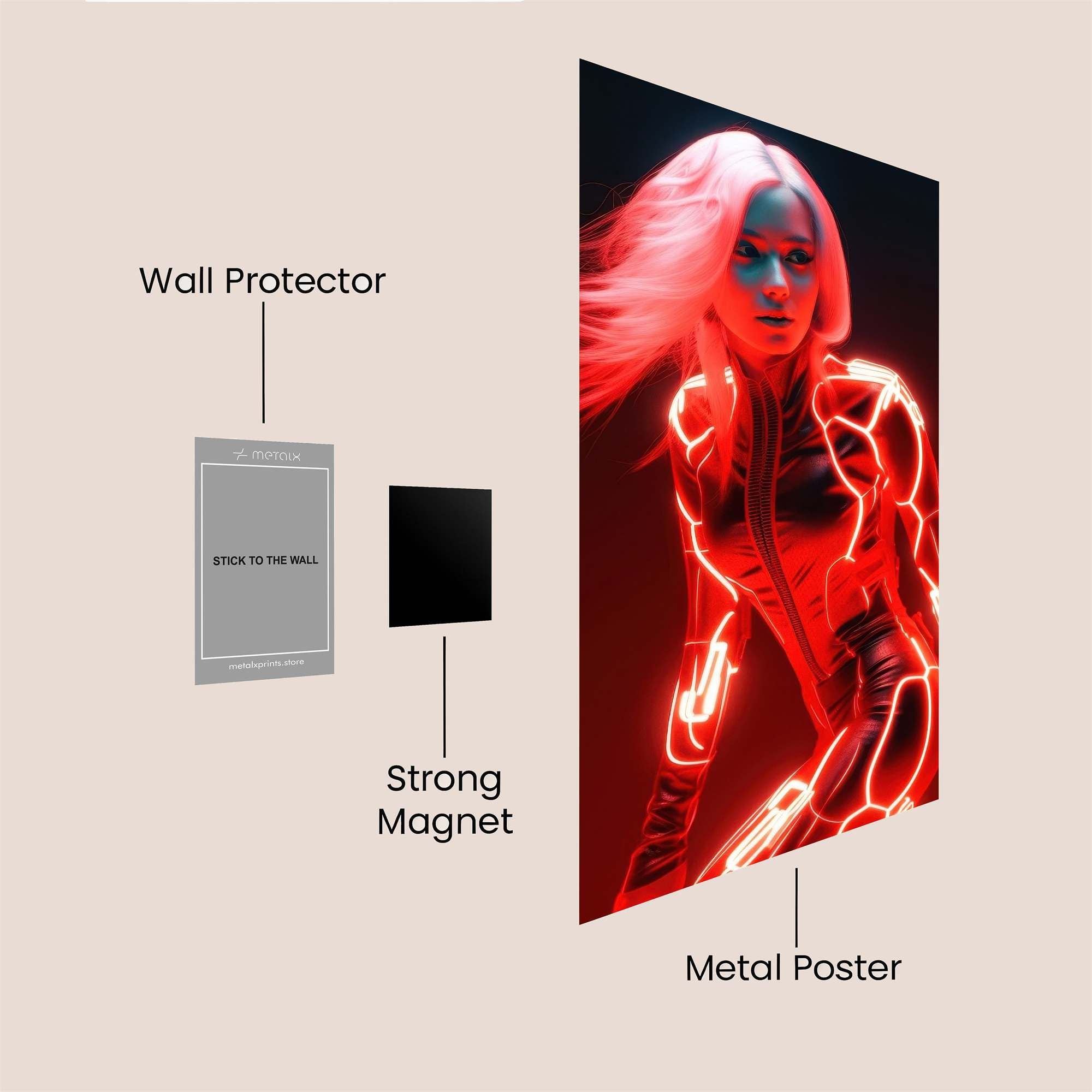 Neon Fury Safe Wall Magnetic / M