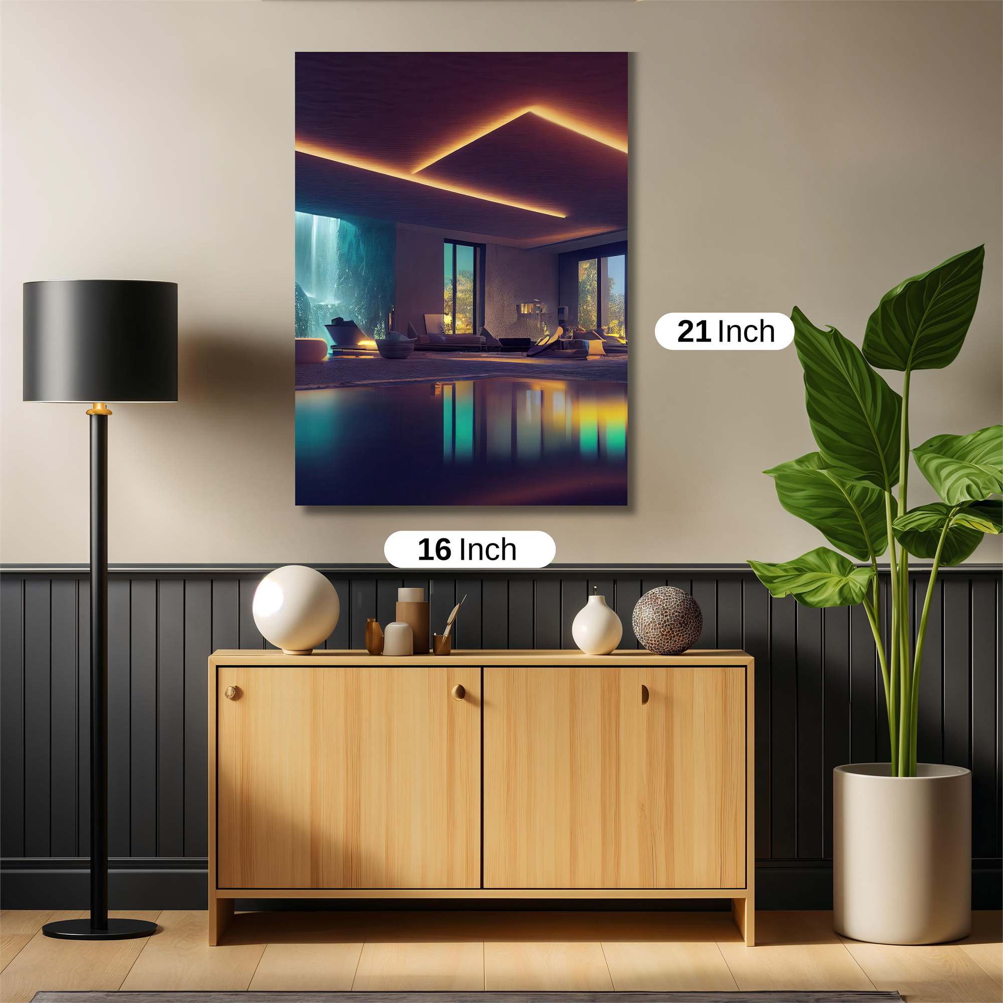 Waterfall Serenity Safe Wall Magnetic / M