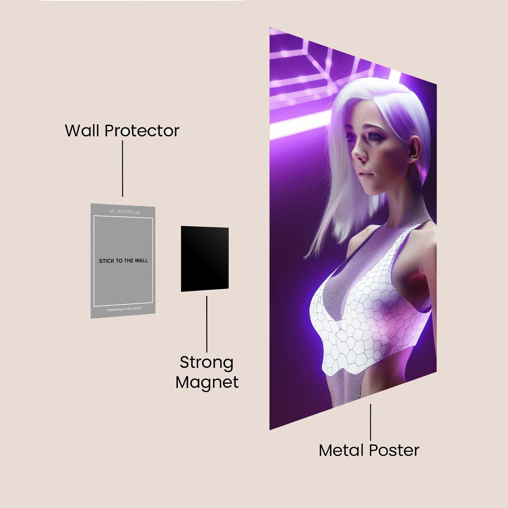 Neon Serenity Safe Wall Magnetic / M