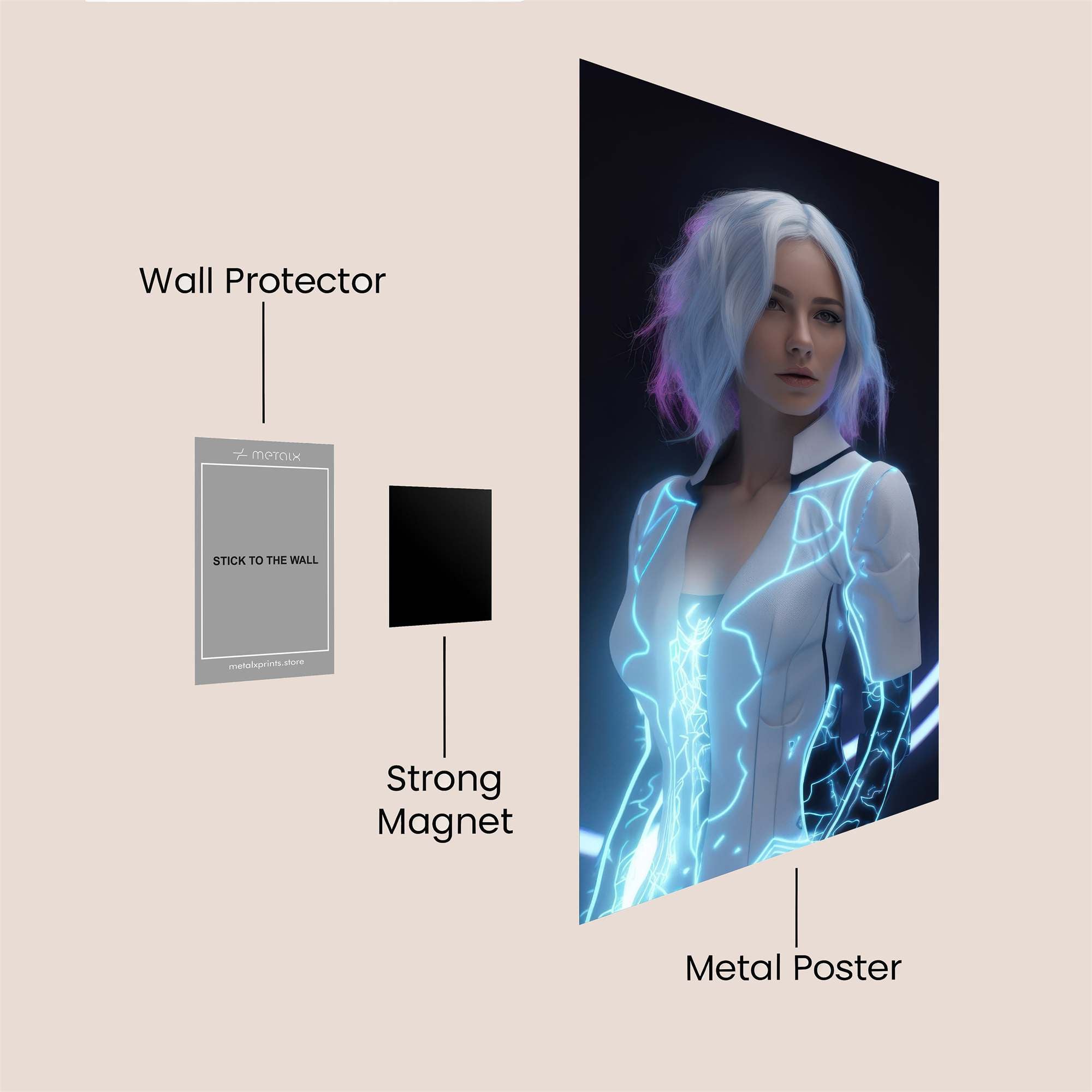 Cyber Serenity Safe Wall Magnetic / M