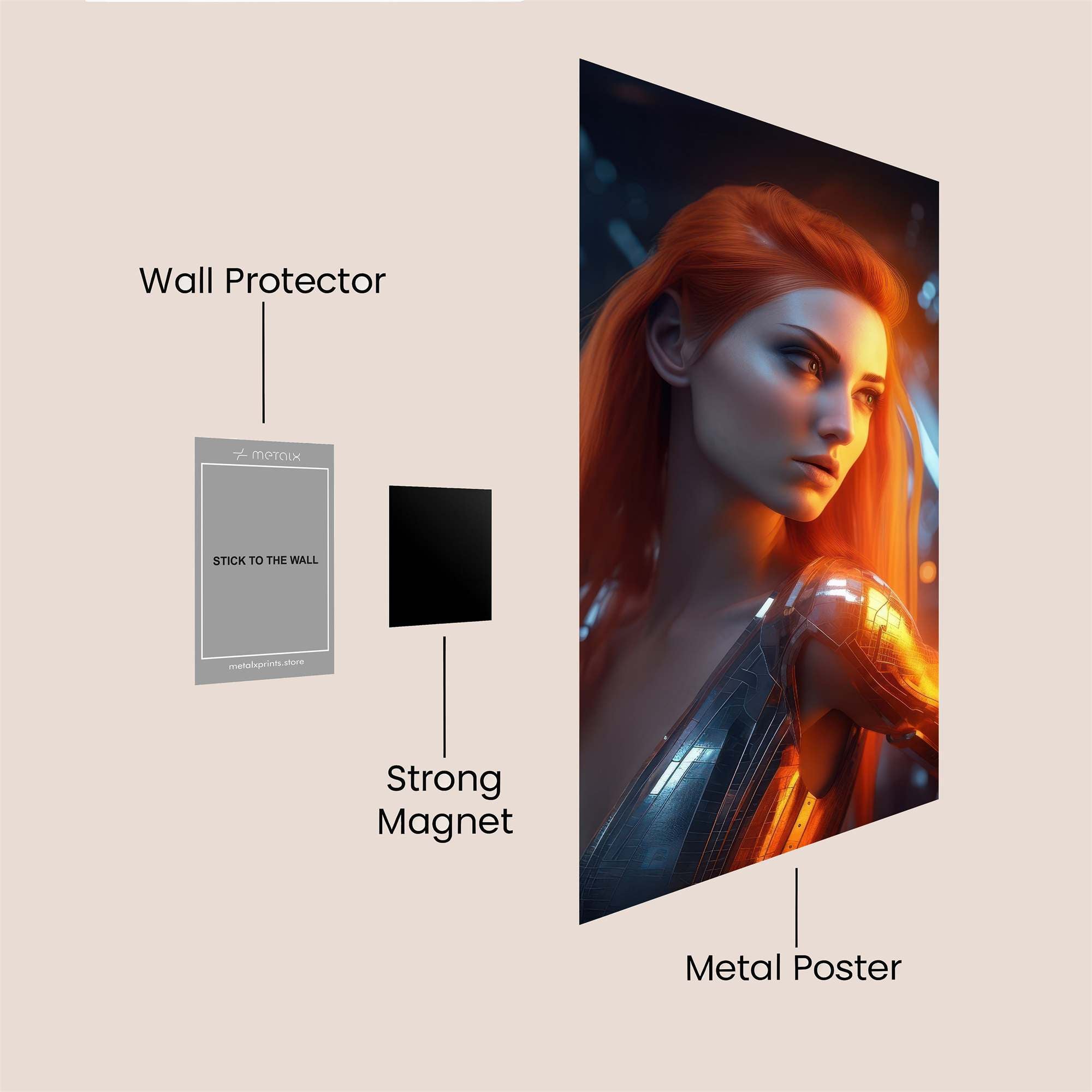 Mystique Radiant Safe Wall Magnetic / M