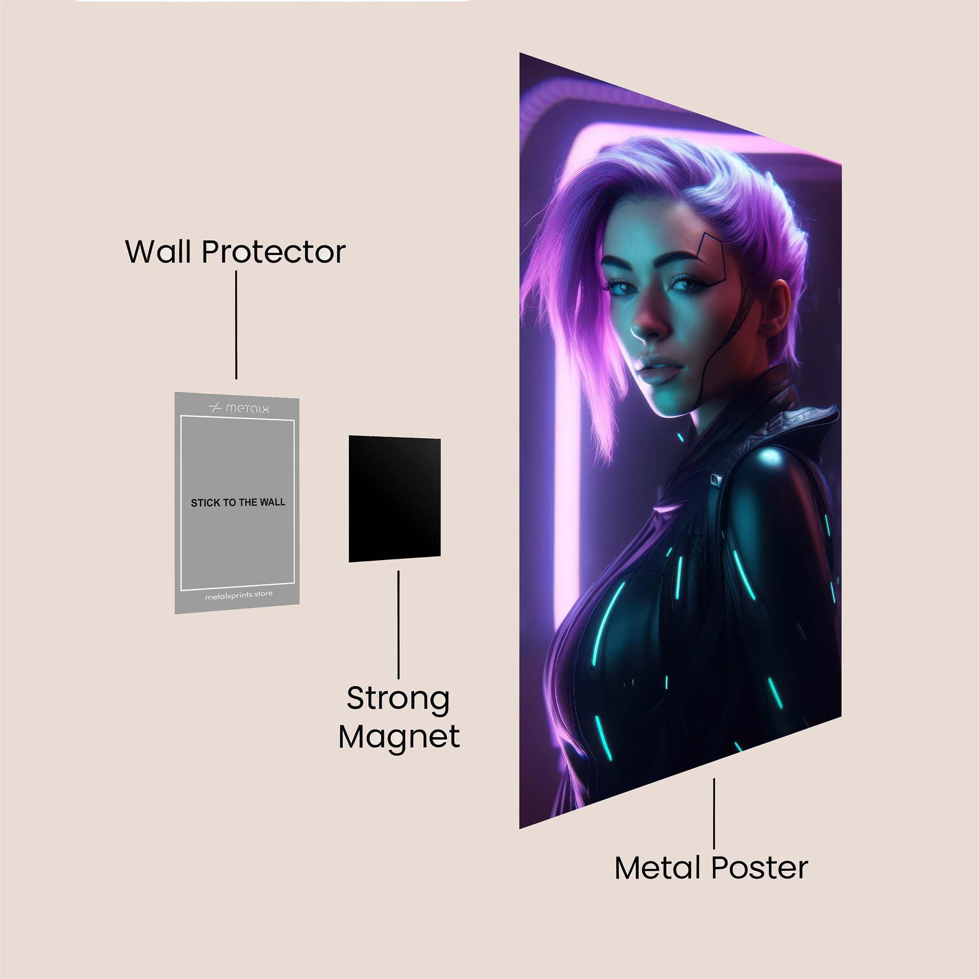 Neon Enigma Safe Wall Magnetic / M