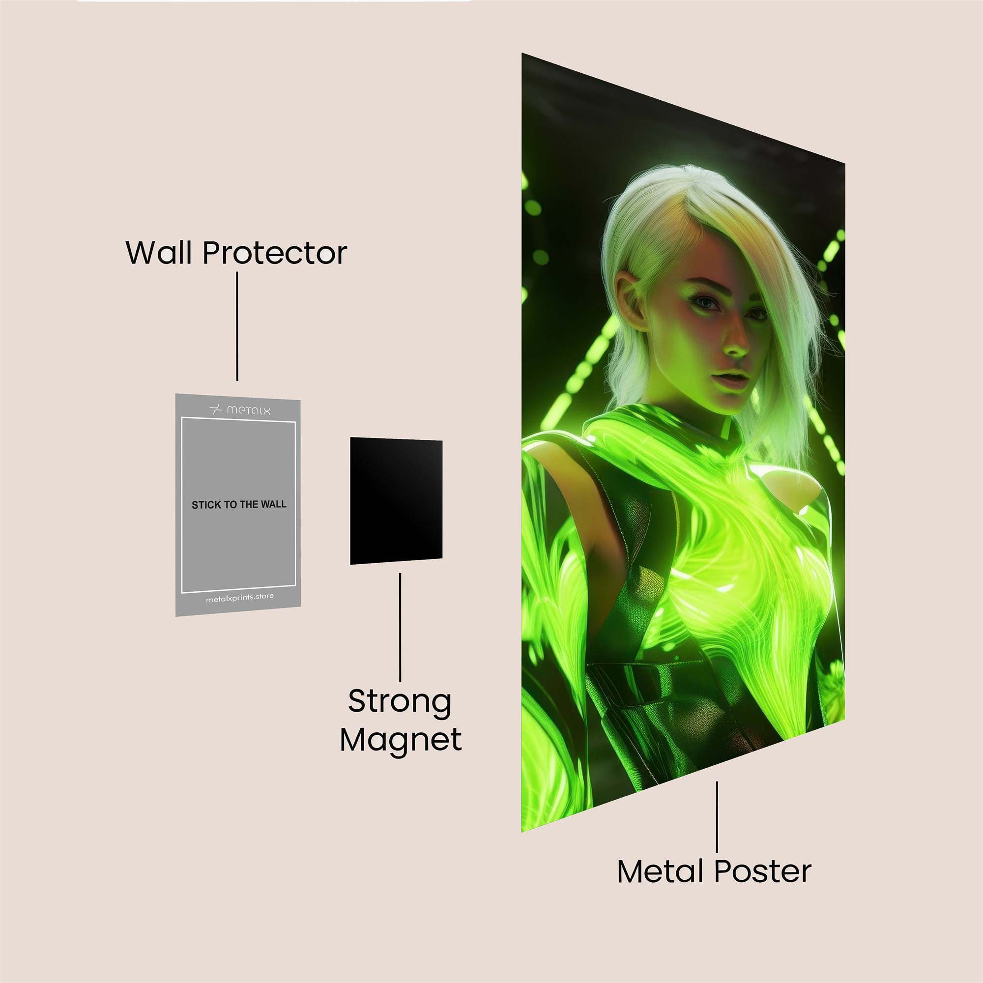 Neon Enigma Safe Wall Magnetic / M