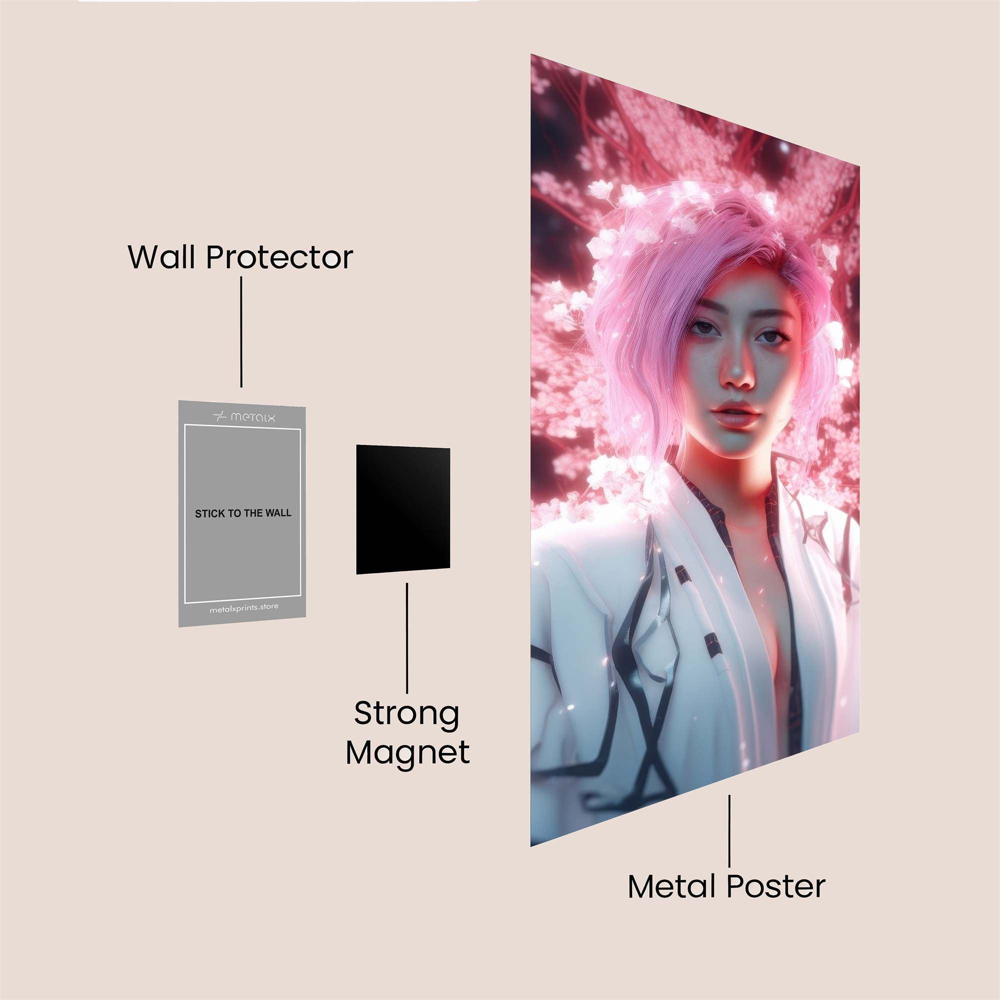 Sakura Serenity Safe Wall Magnetic / M