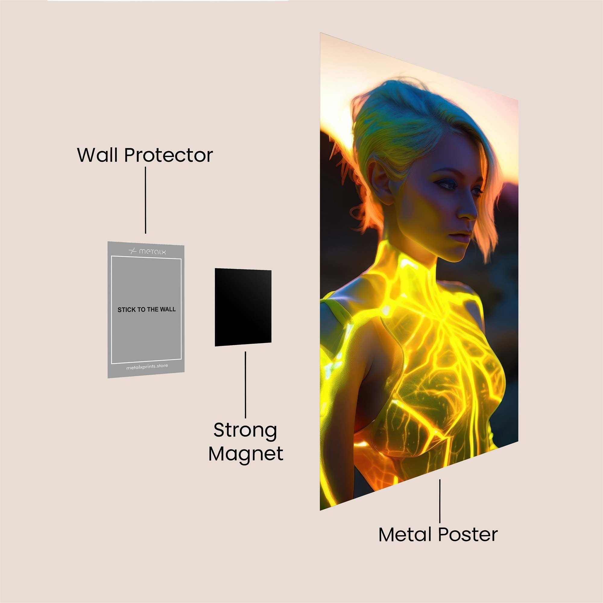 Neon Serenity Safe Wall Magnetic / M