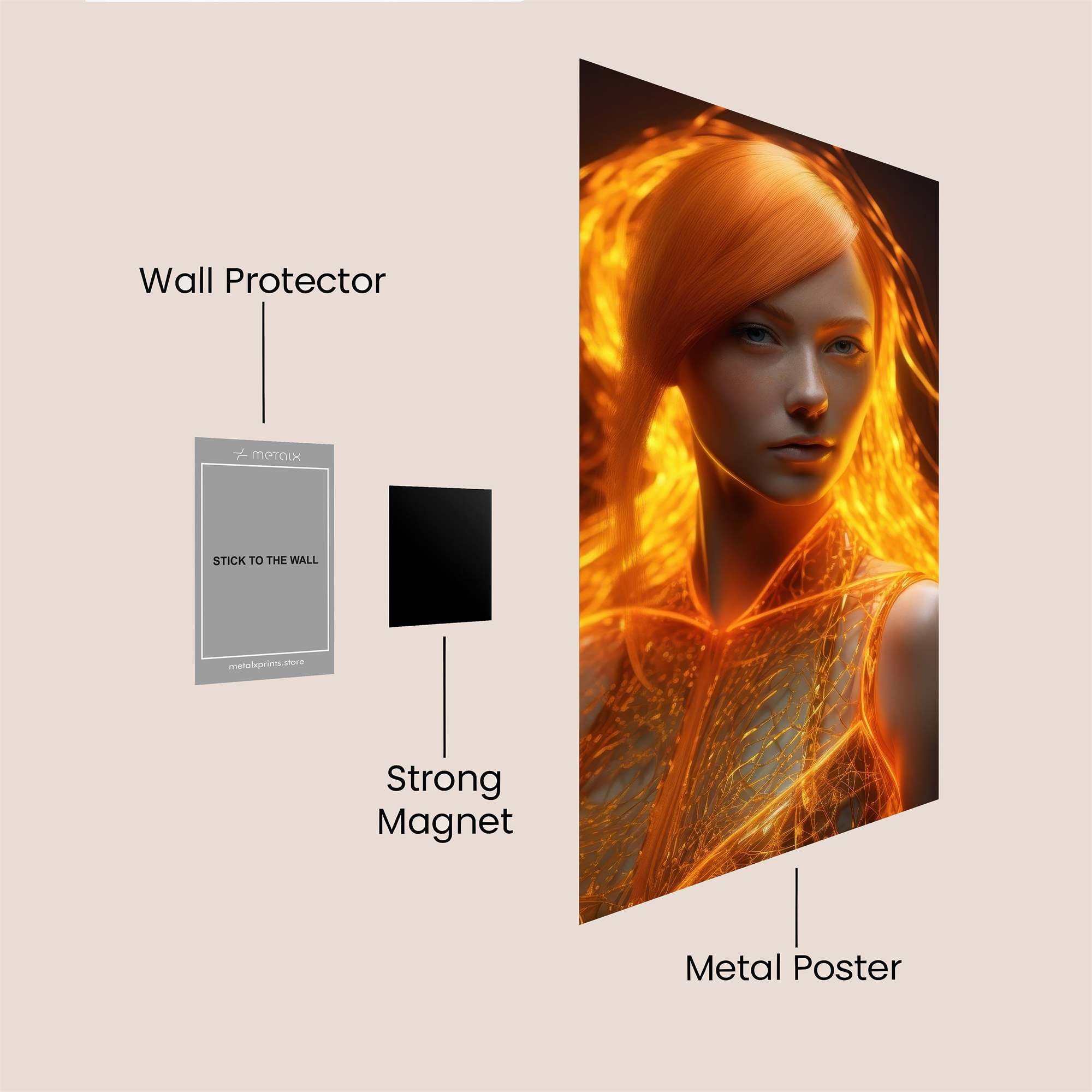 Flame Enigma Safe Wall Magnetic / M