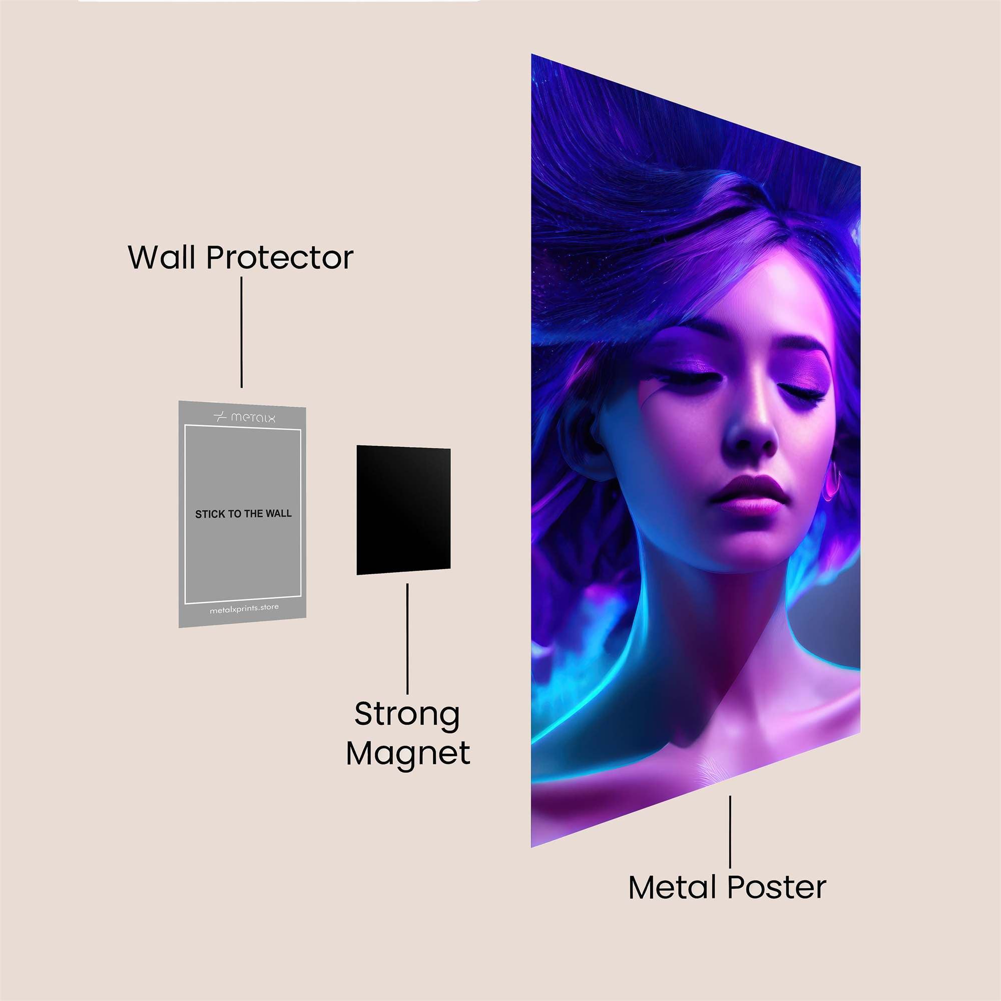 Mystic Glow Safe Wall Magnetic / M