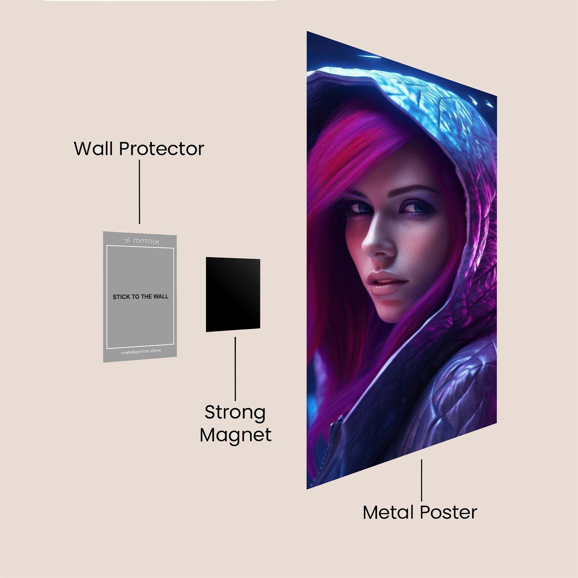 Neon Enigma Safe Wall Magnetic / M