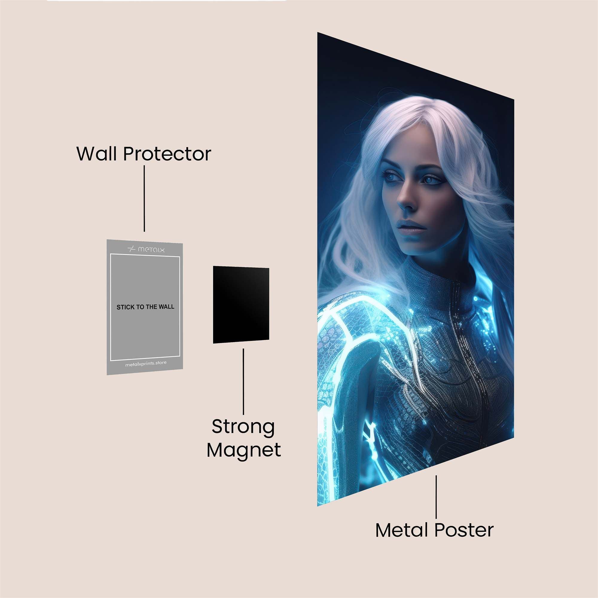 Cyber Serenity Safe Wall Magnetic / M