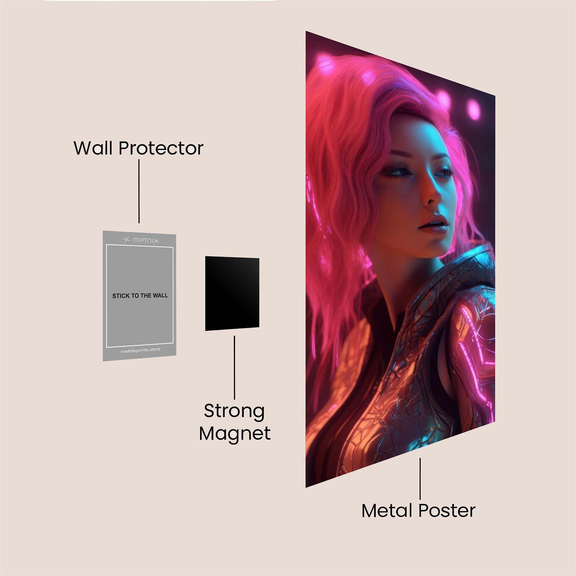 Neon Dream Safe Wall Magnetic / M