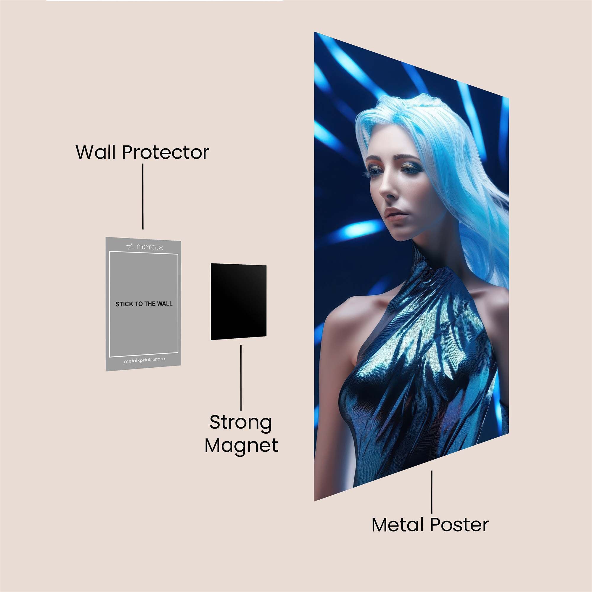 Cyber Serenity Safe Wall Magnetic / M