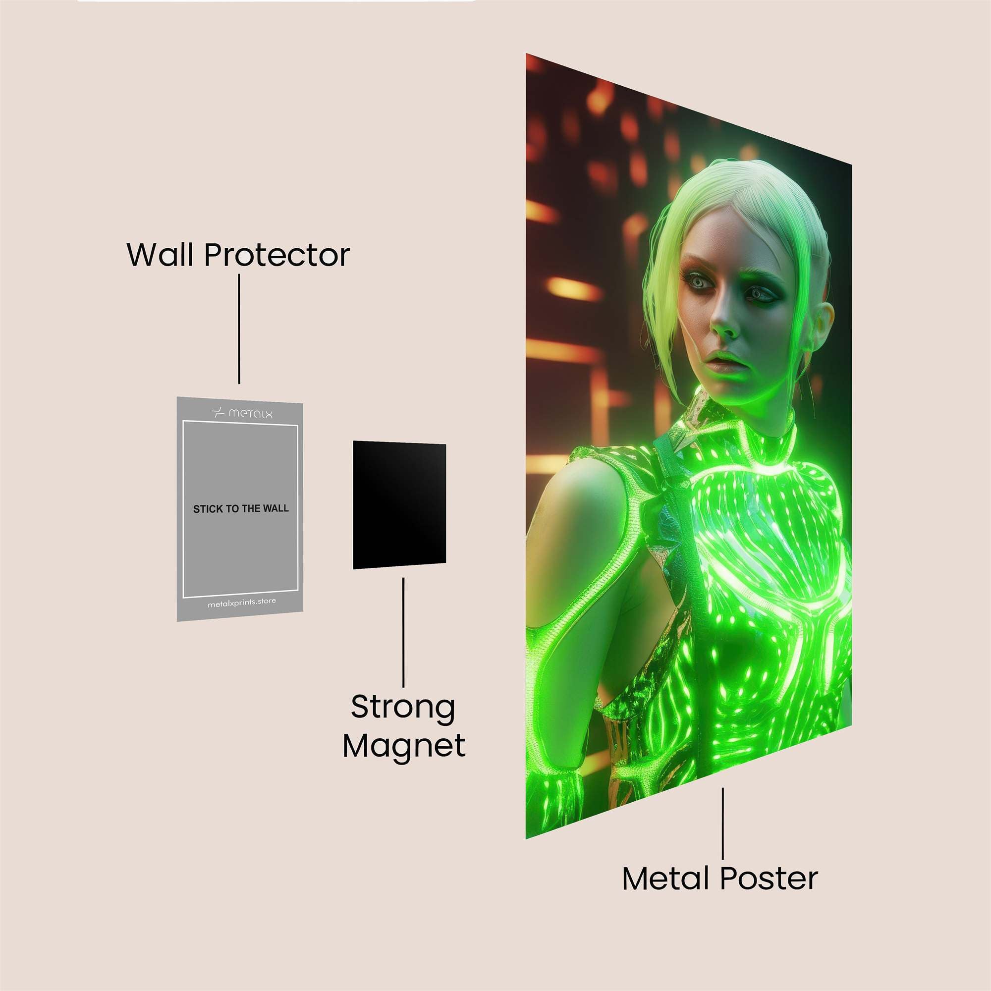 Neon Enigma Safe Wall Magnetic / M