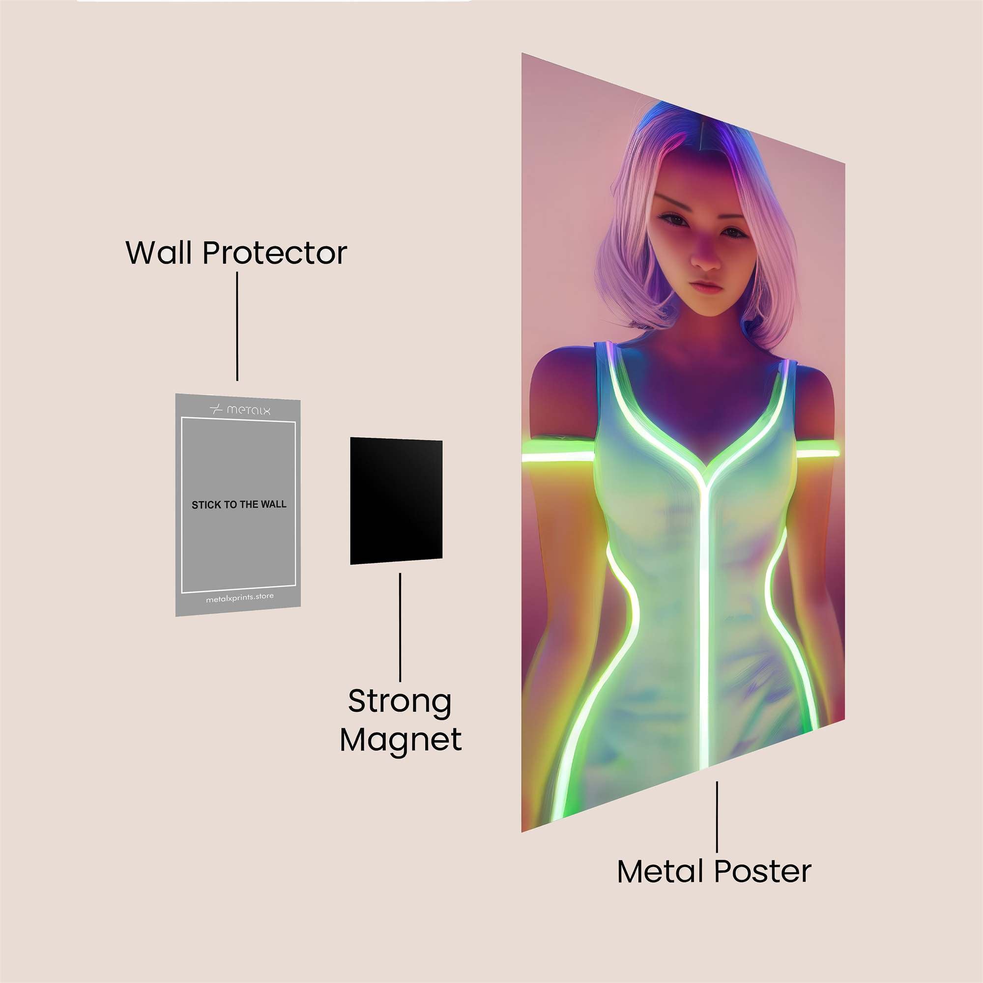 Neon Enigma Safe Wall Magnetic / M