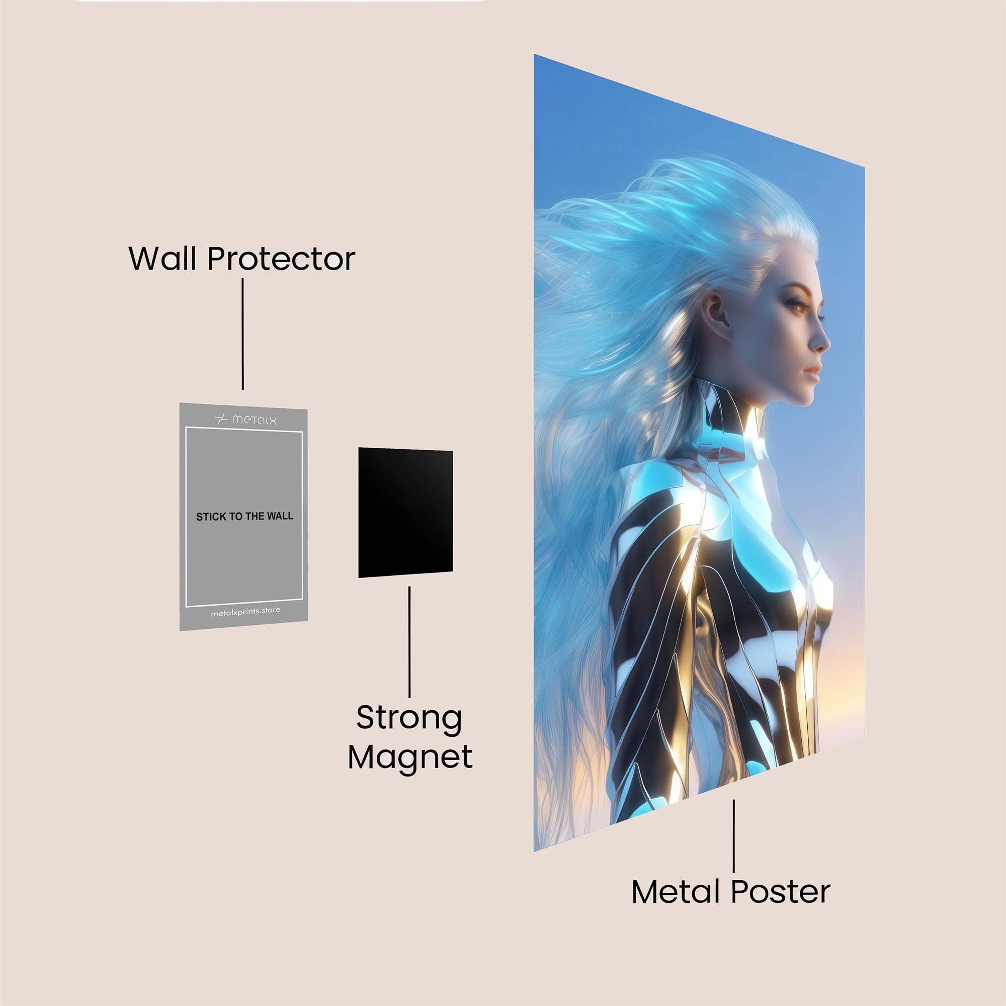 Cyber Serenity Safe Wall Magnetic / M