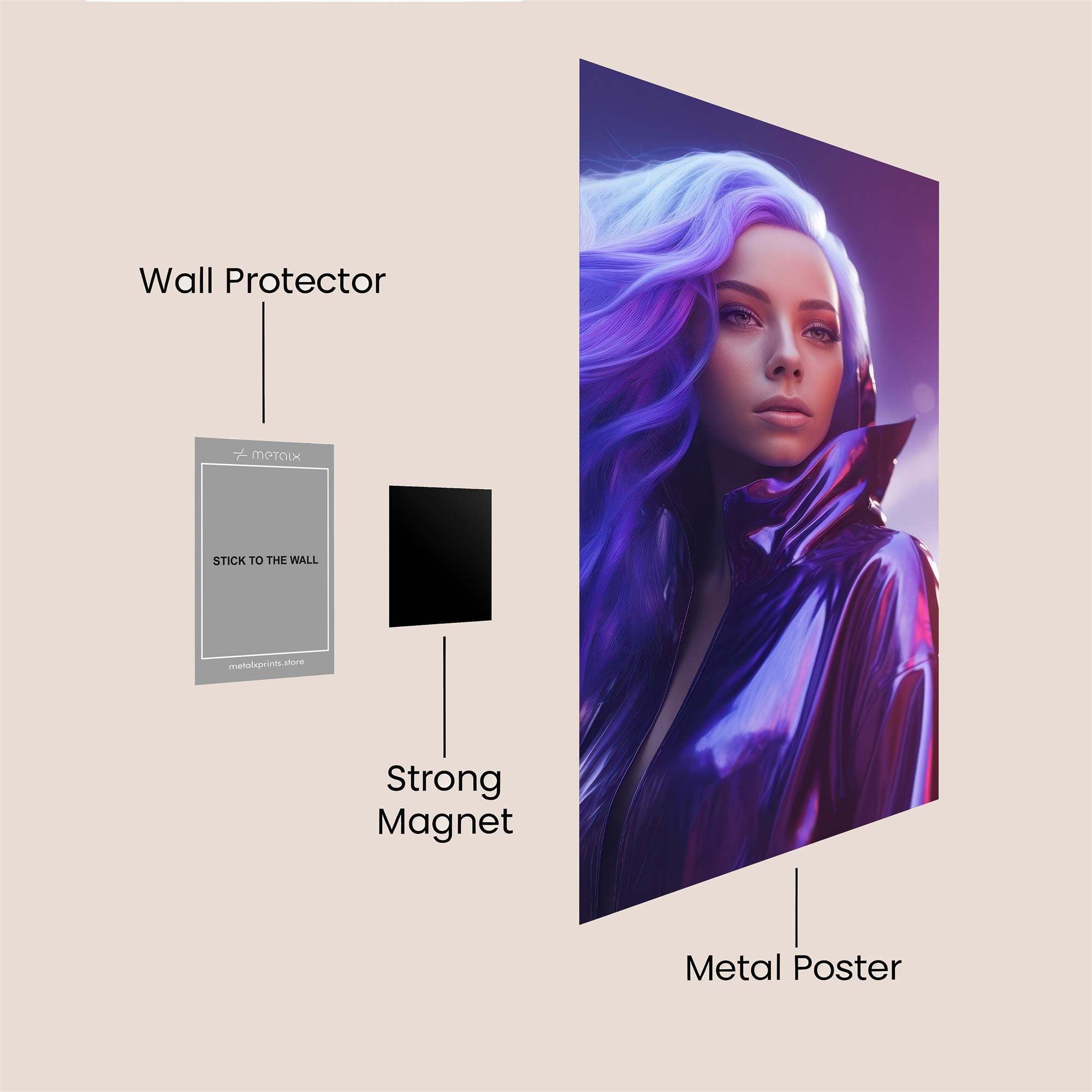 Violet Enigma Safe Wall Magnetic / M