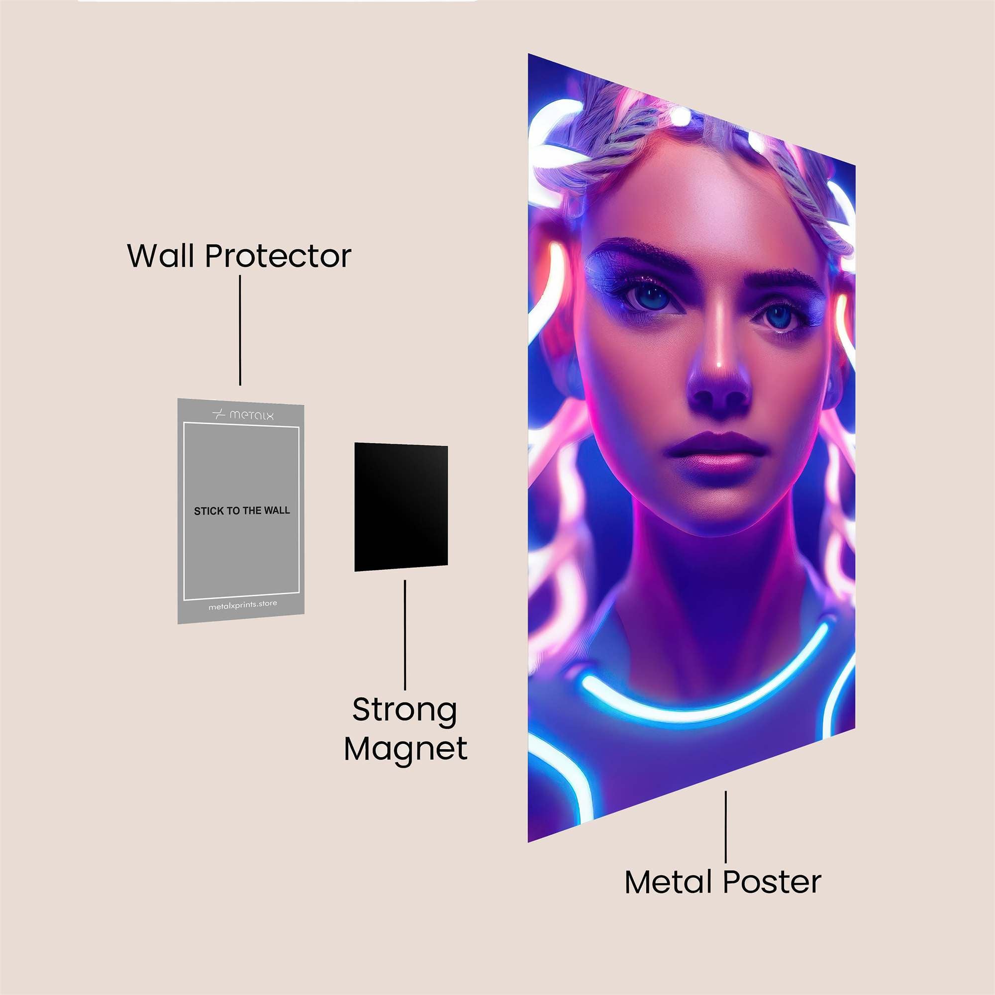 Neon Serenity Safe Wall Magnetic / M