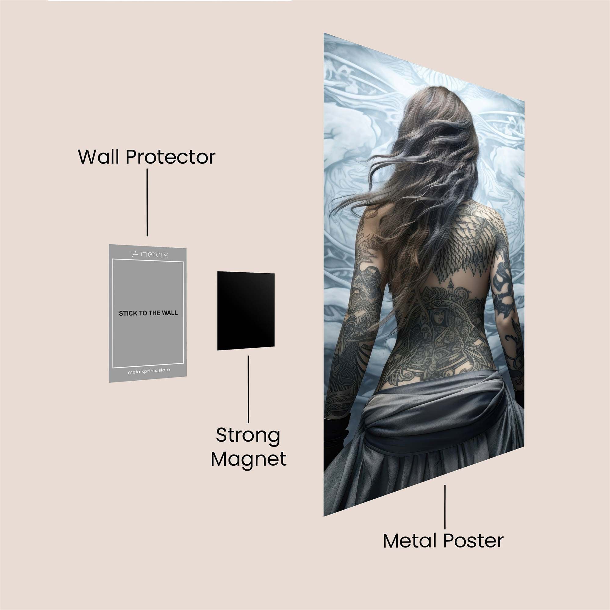 Tattooed Serenity Safe Wall Magnetic / M