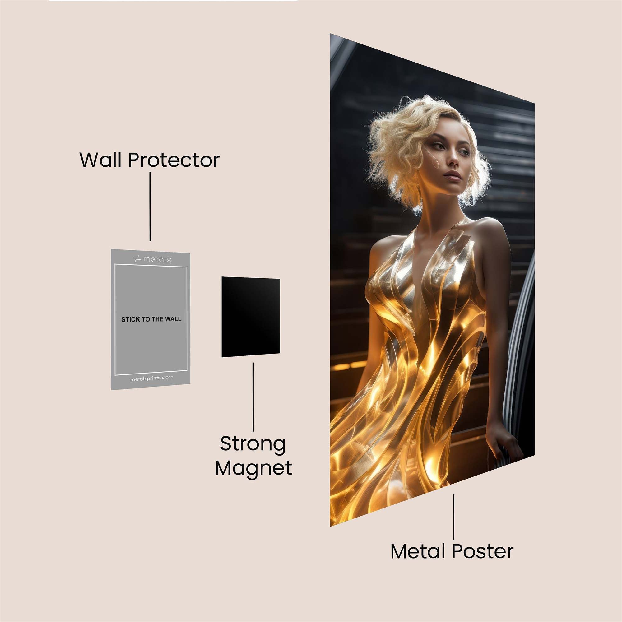 Golden Enigma Safe Wall Magnetic / M