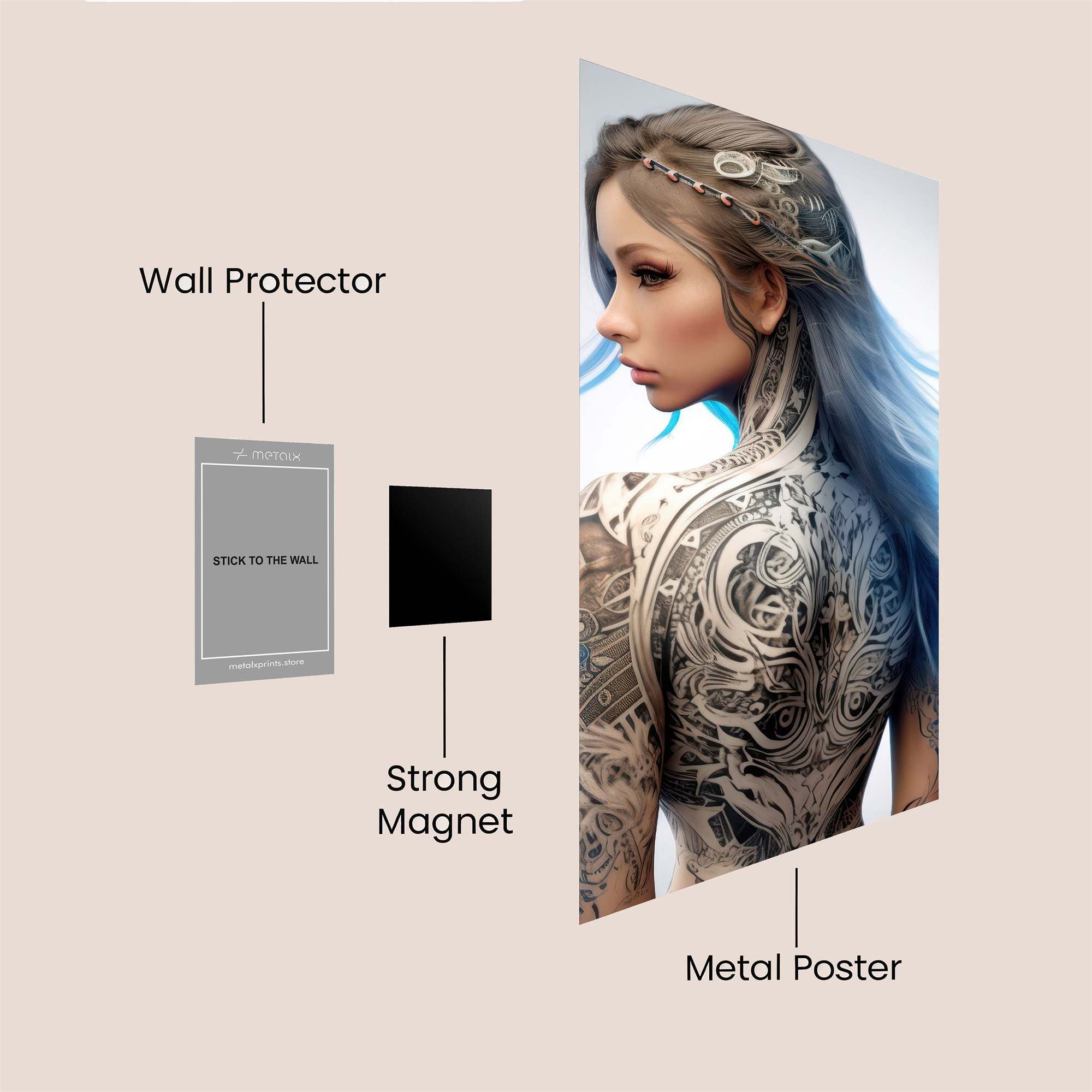 Tattoo Enigma Safe Wall Magnetic / M