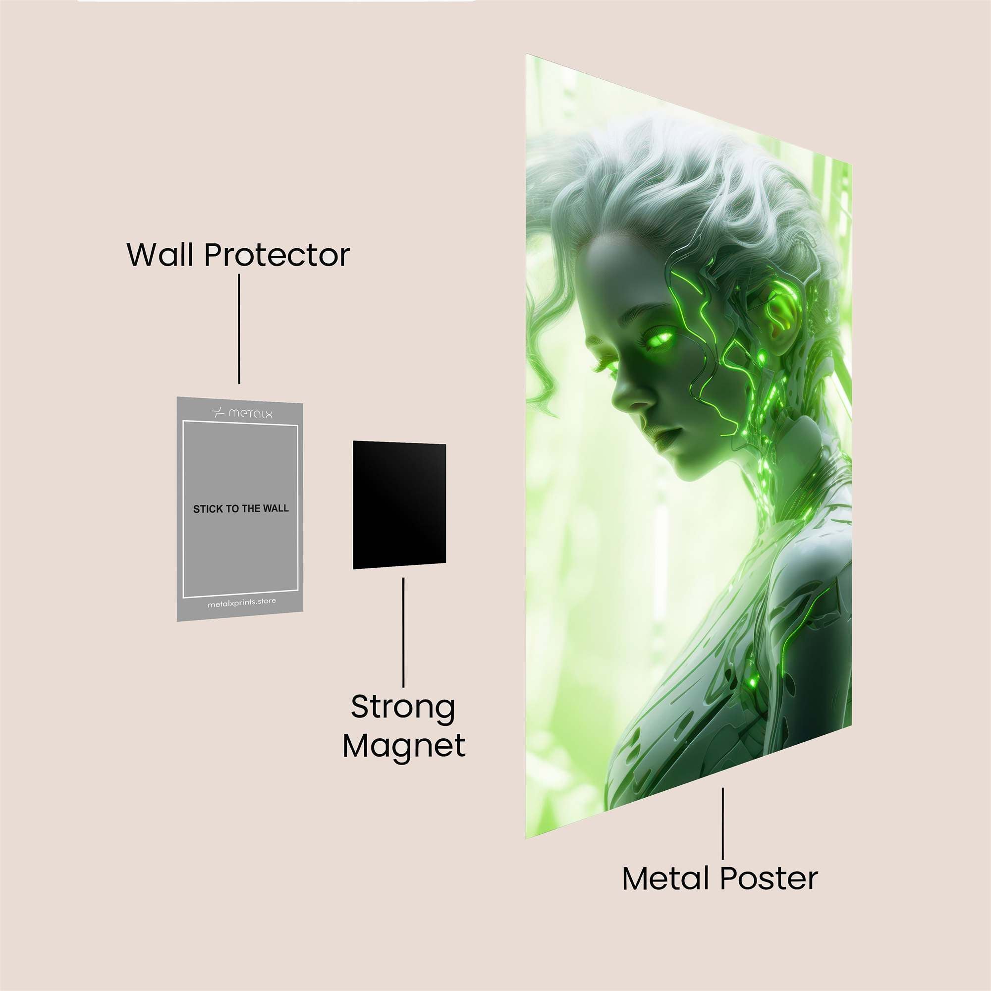 Cyber Serenity Safe Wall Magnetic / M