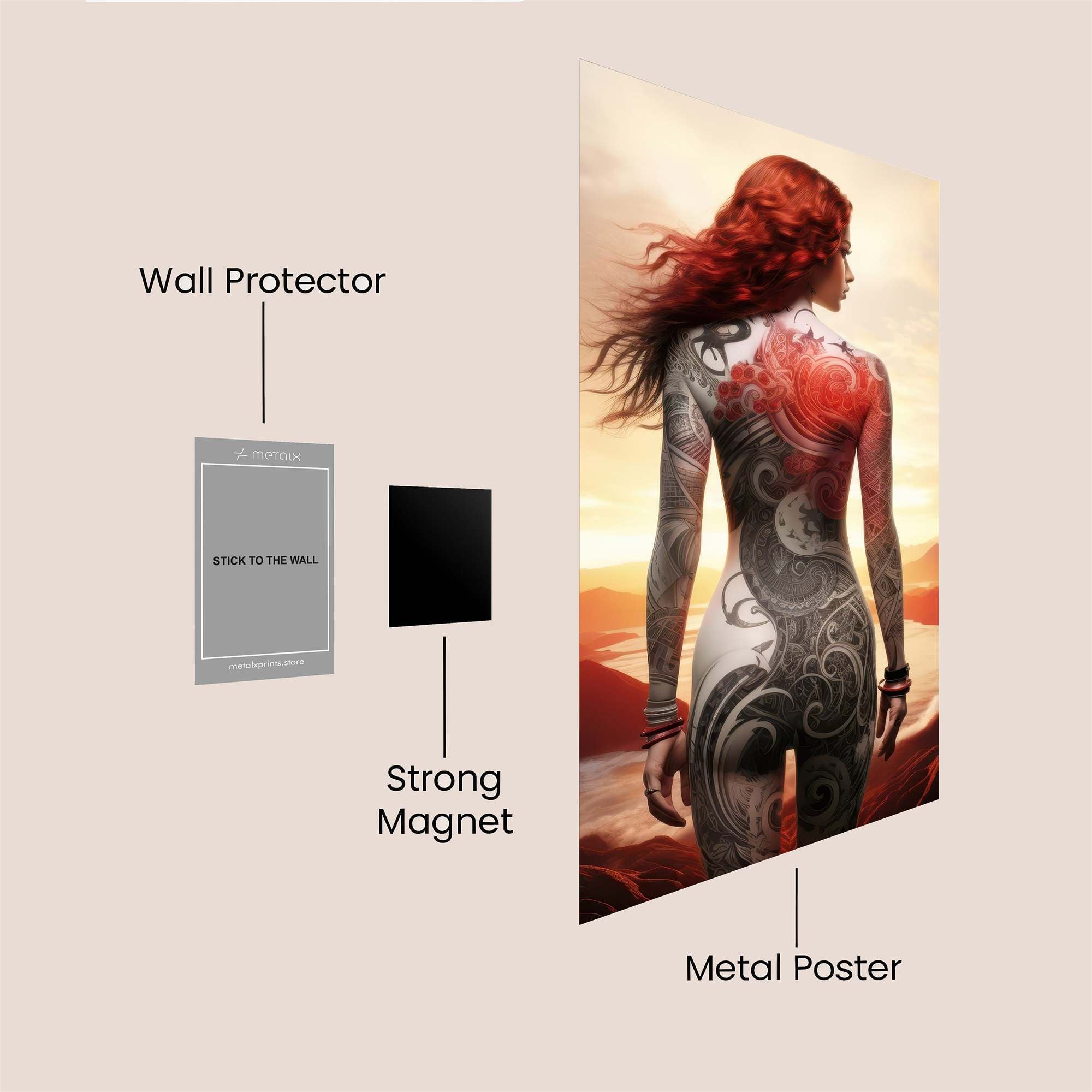 Tattooed Twilight Safe Wall Magnetic / M